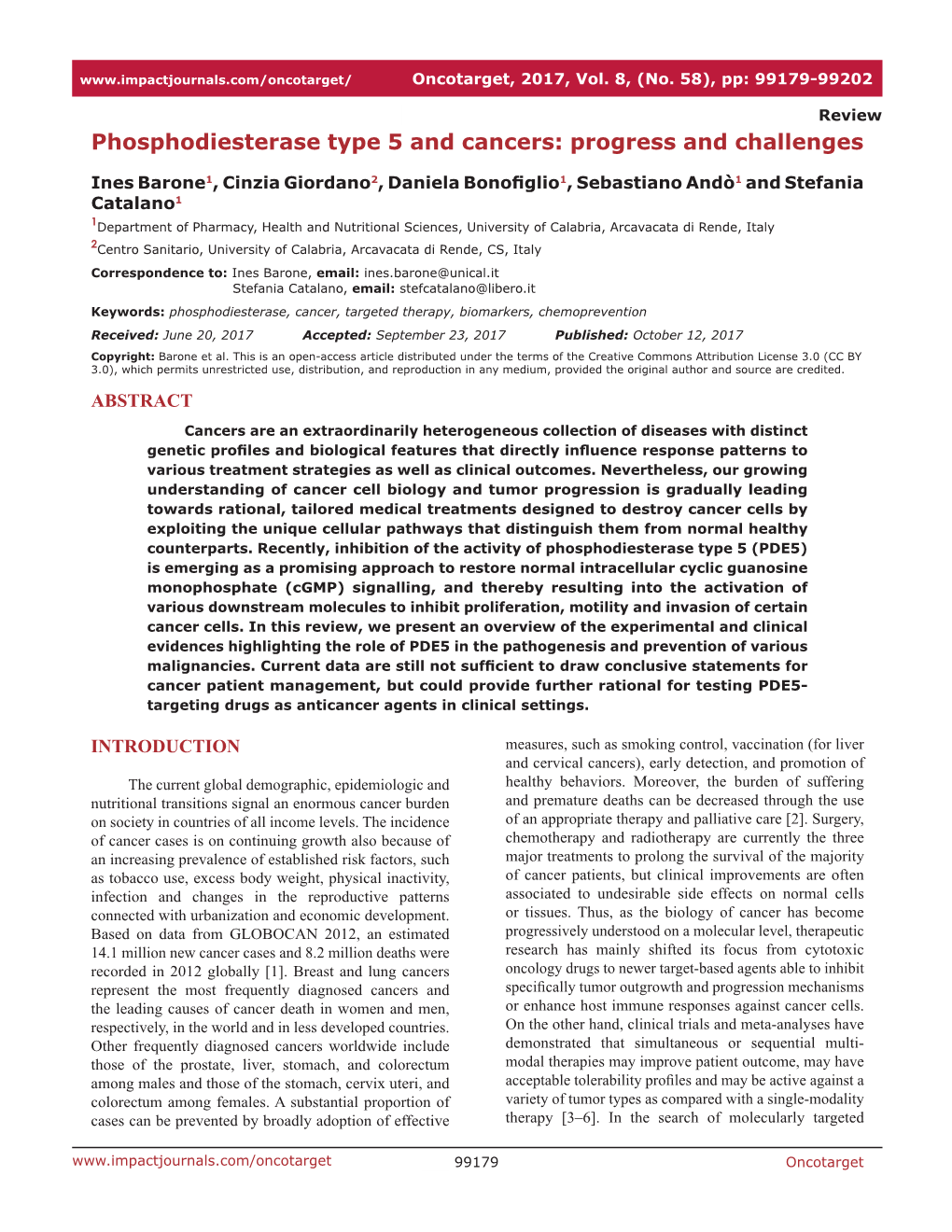 Phosphodiesterase Type 5 and Cancers: Progress and Challenges