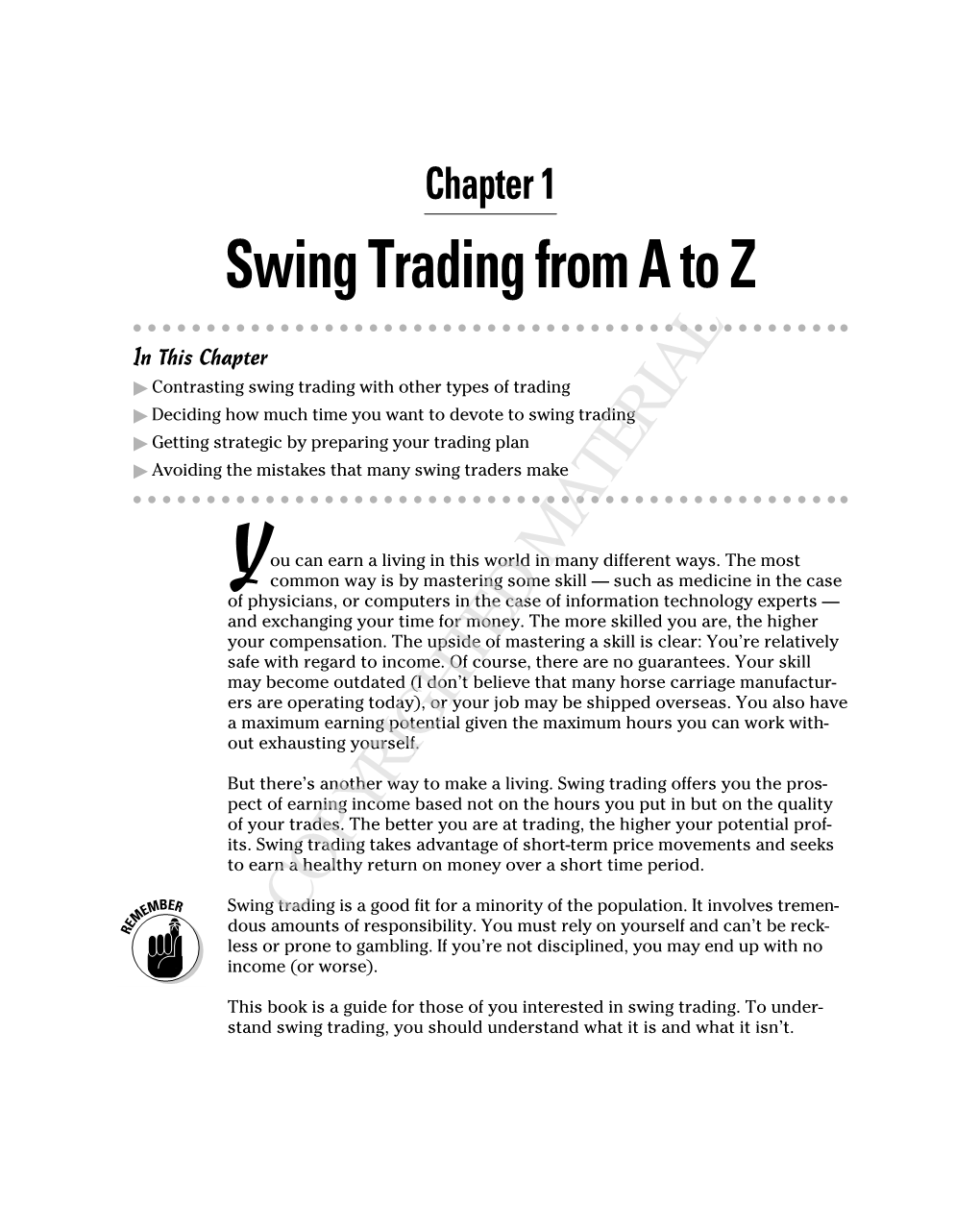 Swing Trading from a to Z