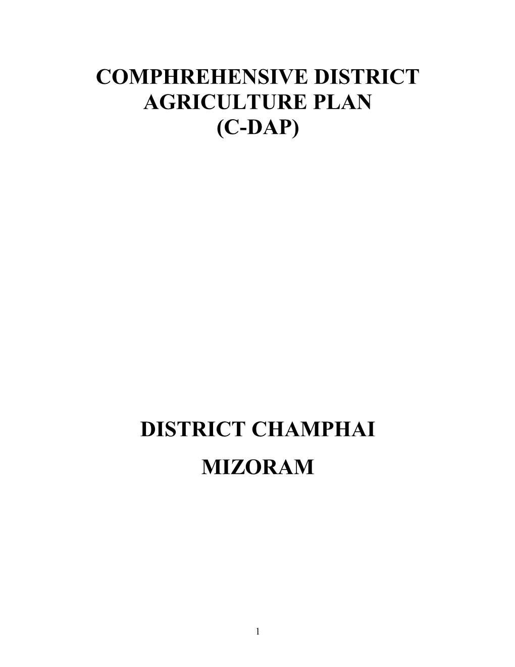 To Download Champhai District Plan