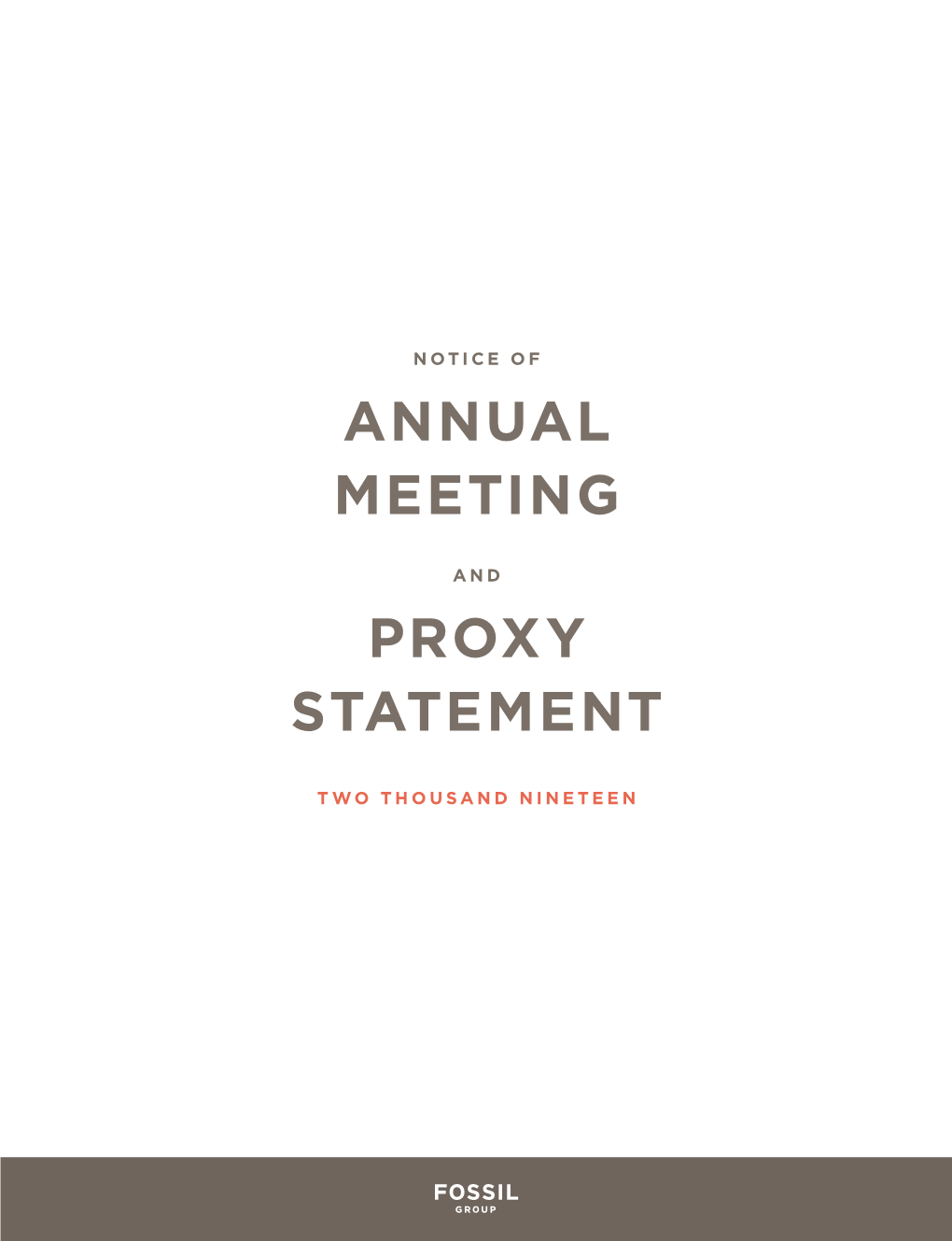 Annual Meeting Proxy Statement