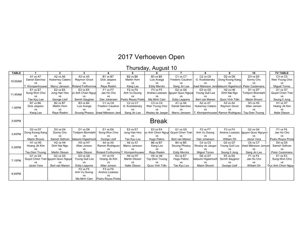 2017 Verhoeven Open
