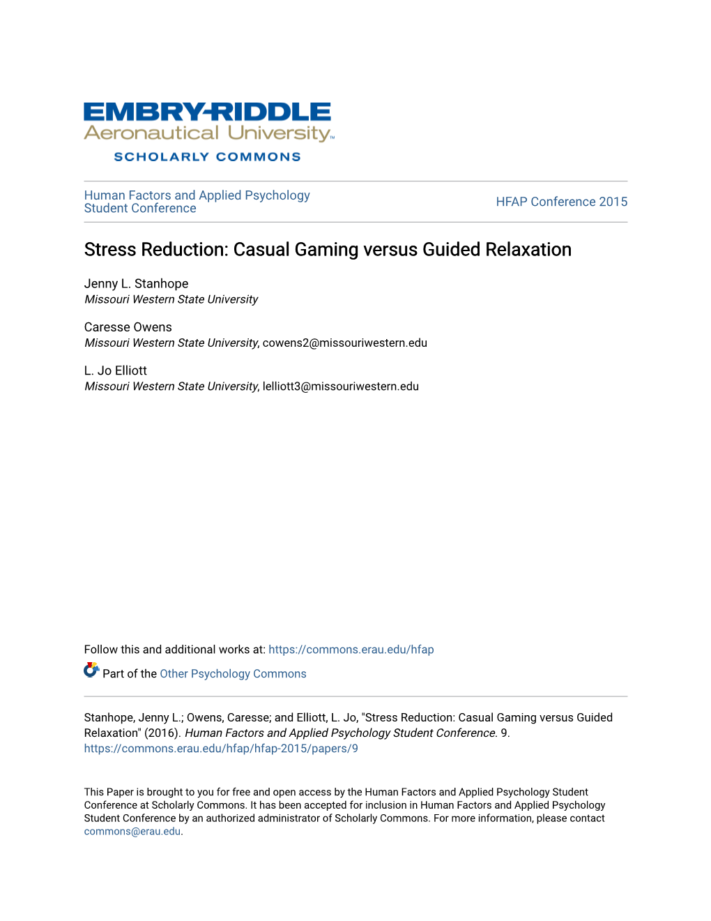 Stress Reduction: Casual Gaming Versus Guided Relaxation