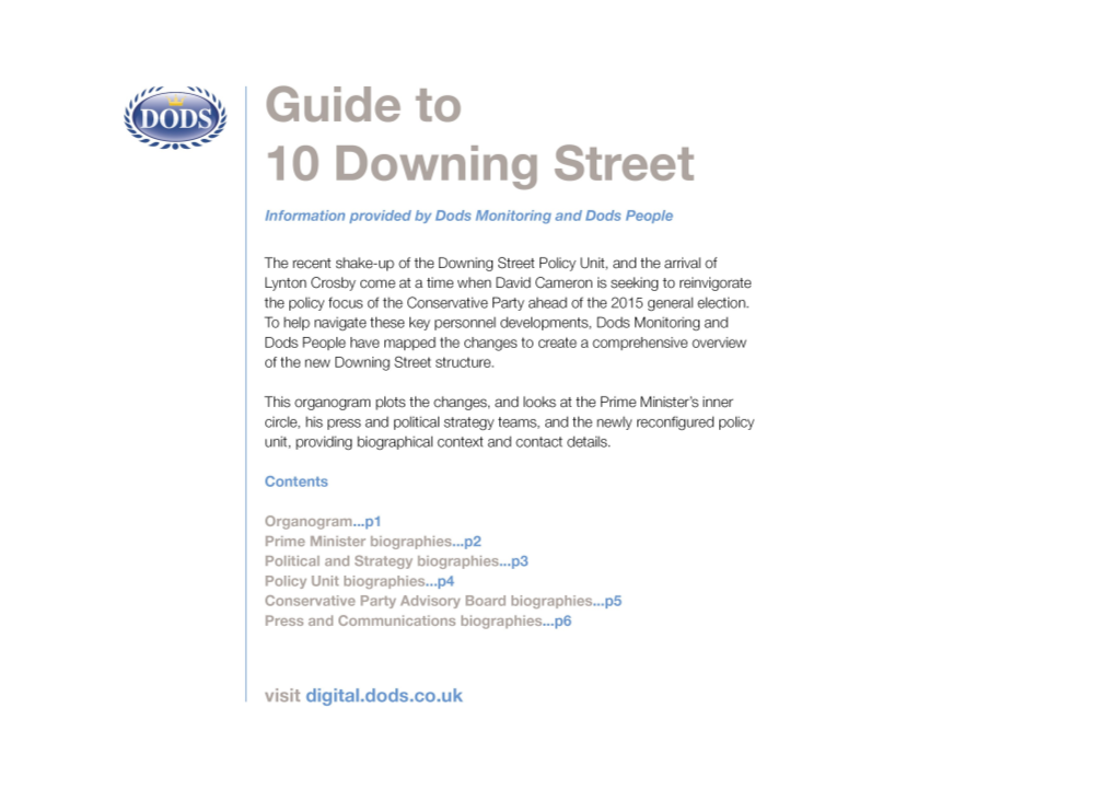 10 Downing Street Organogram.Pdf