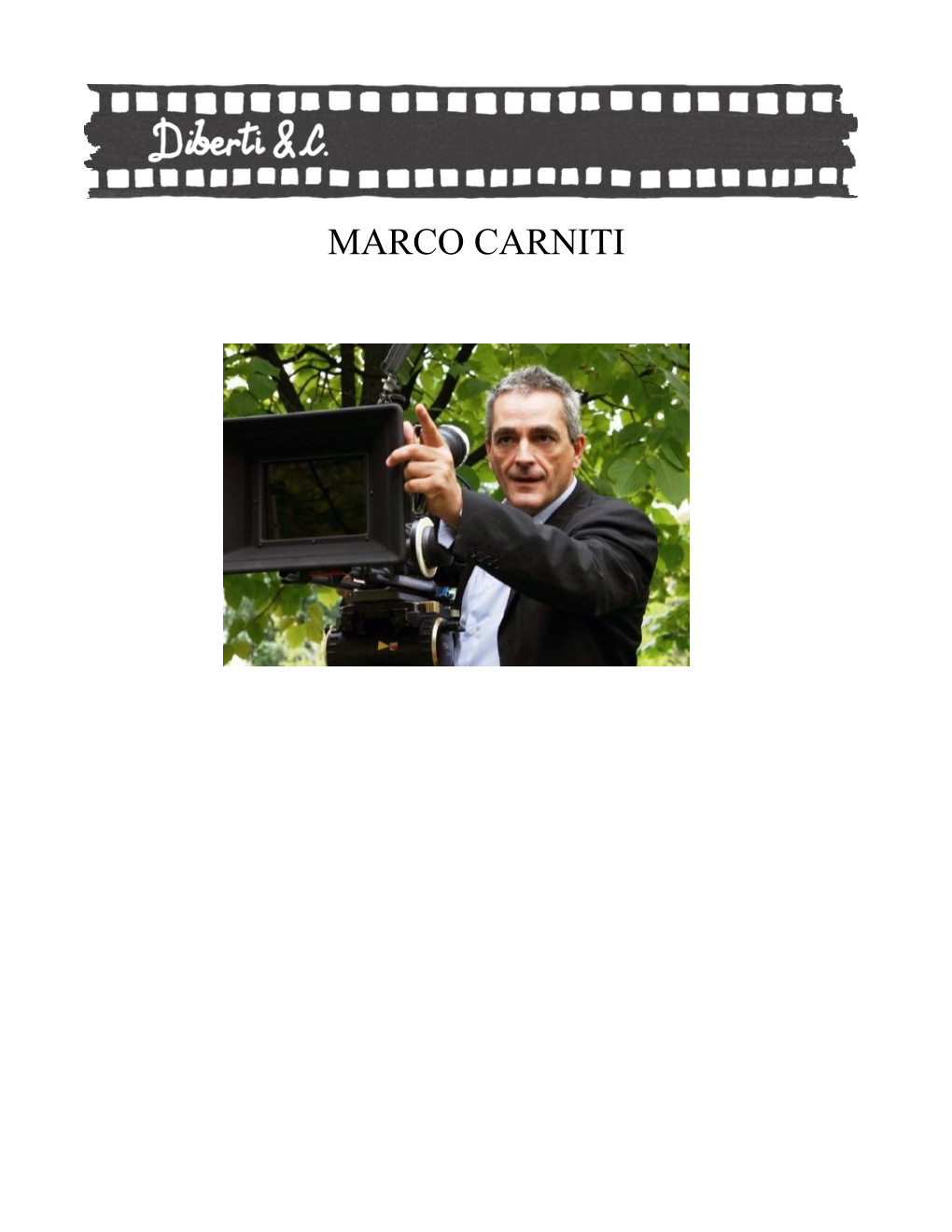 MARCO CARNITI Biografia