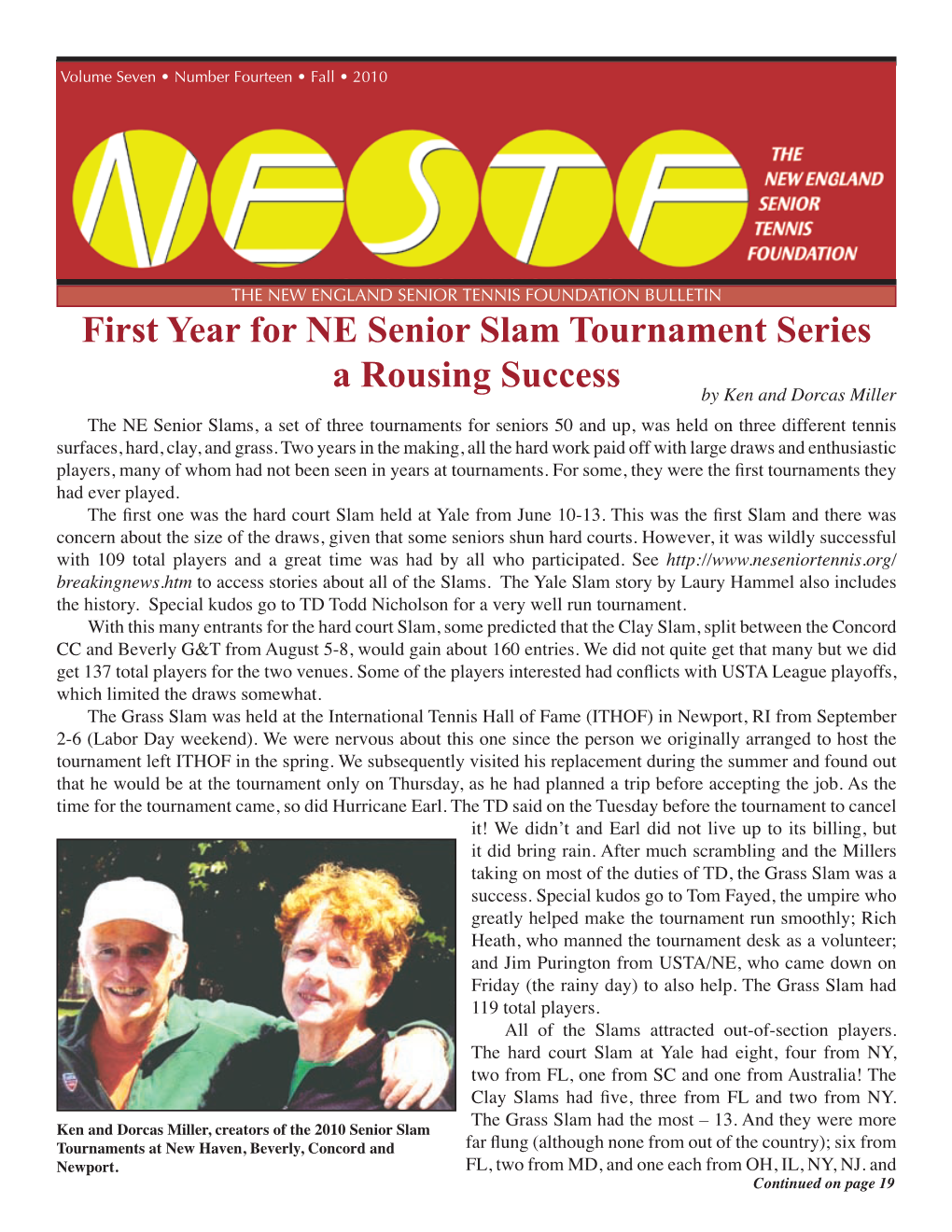 First Year for NE Senior Slam Tournament Series a Rousing