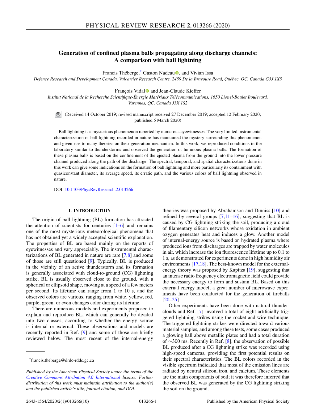 A Comparison with Ball Lightning