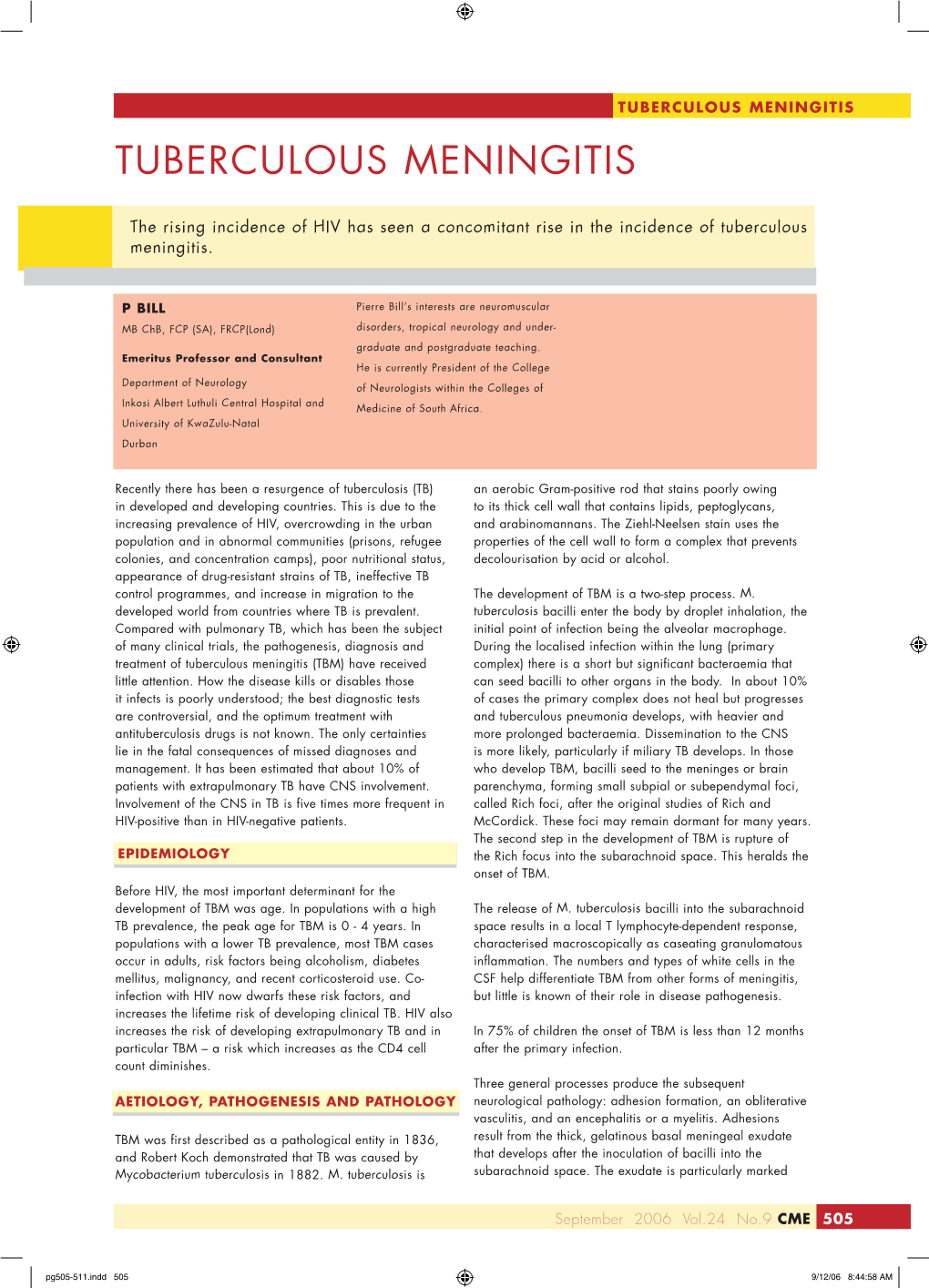 TUBERCULOUS MENINGITIS Tuberculous Meningitis