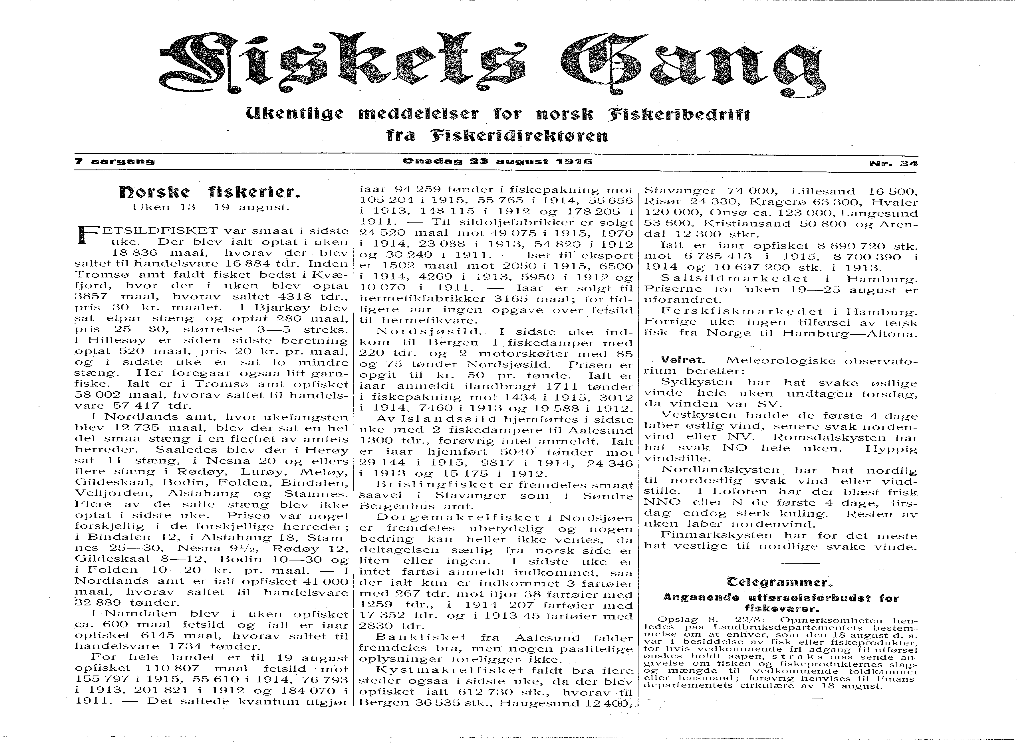 Fiskets Gang, Nr 34, 1916