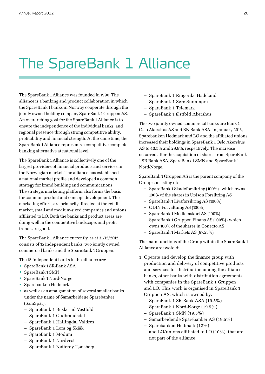 The Sparebank 1 Alliance