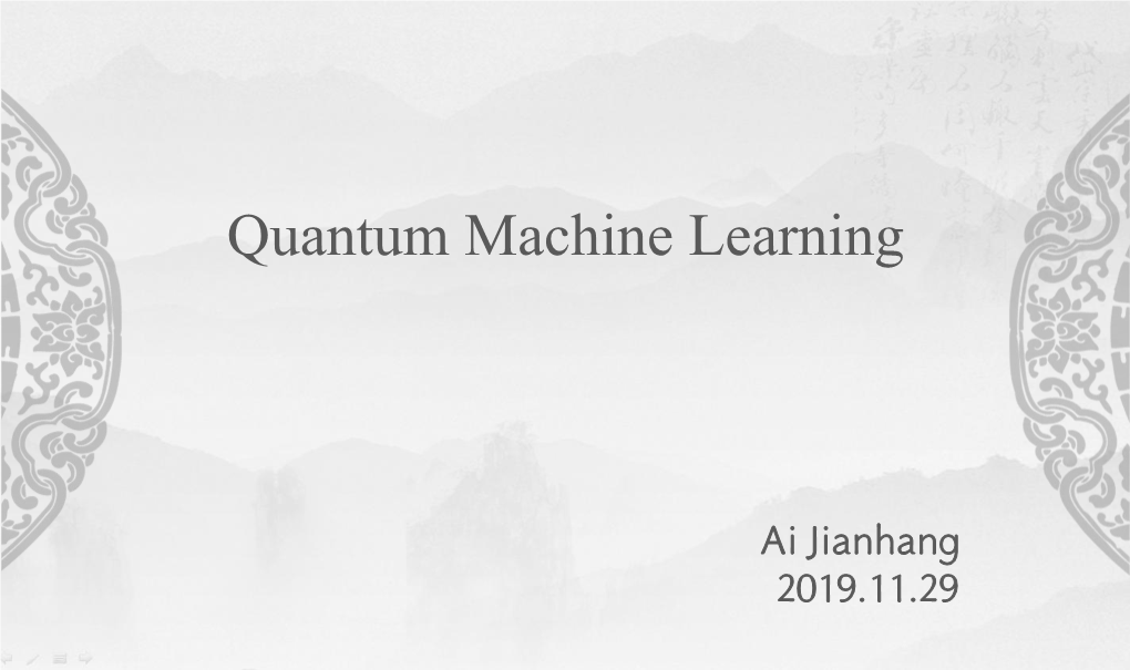 Quantum Machine Learning