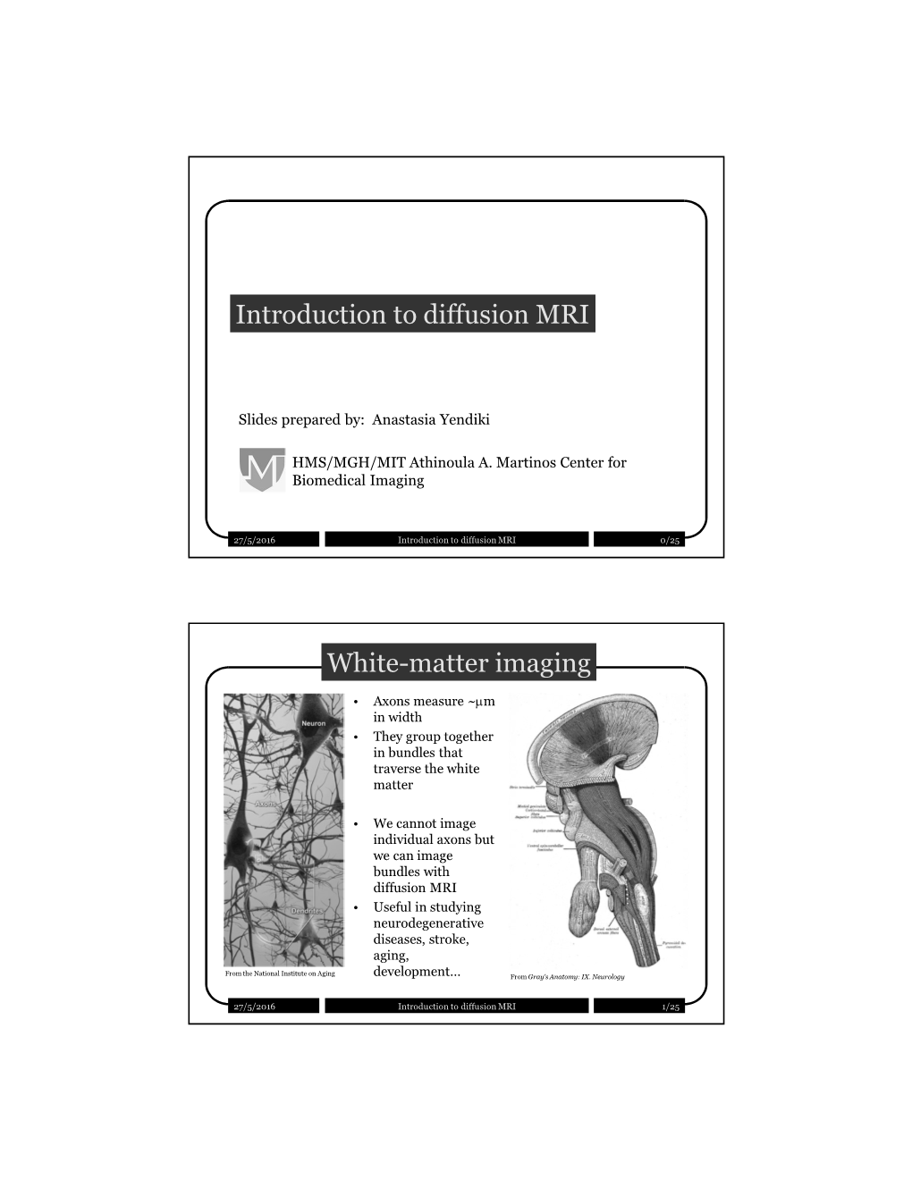 Introduction to Diffusion MRI White-Matter Imaging