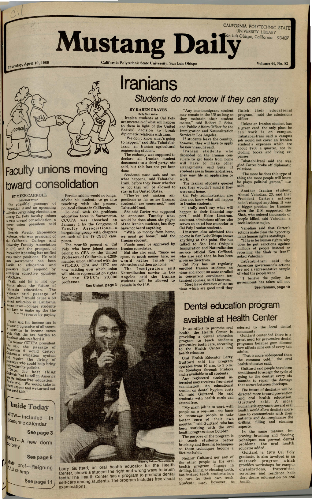Mustang Daily, April 10, 1980