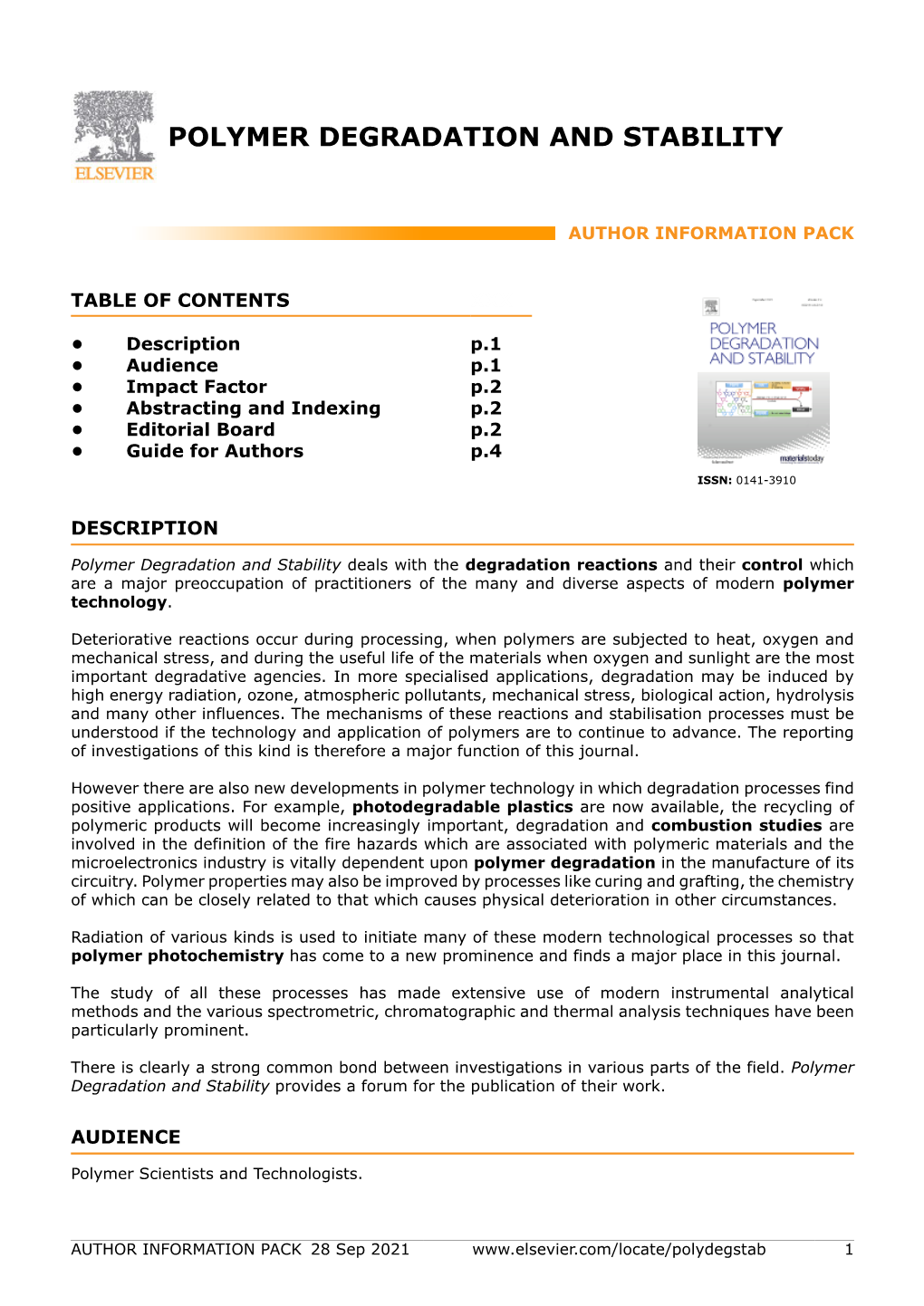 Polymer Degradation and Stability