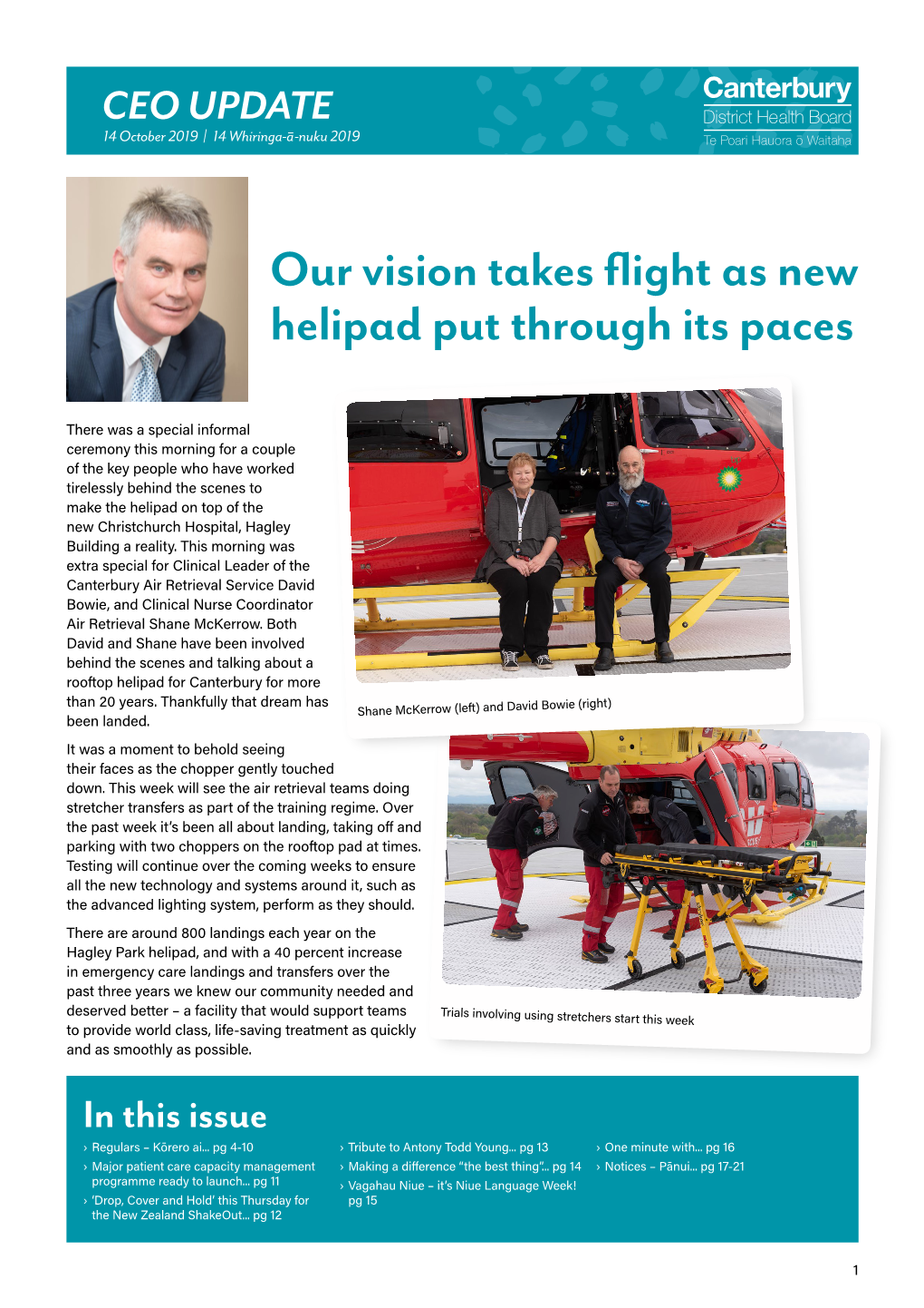 Our Vision Takes Flight As New Helipad Put Through Its Paces