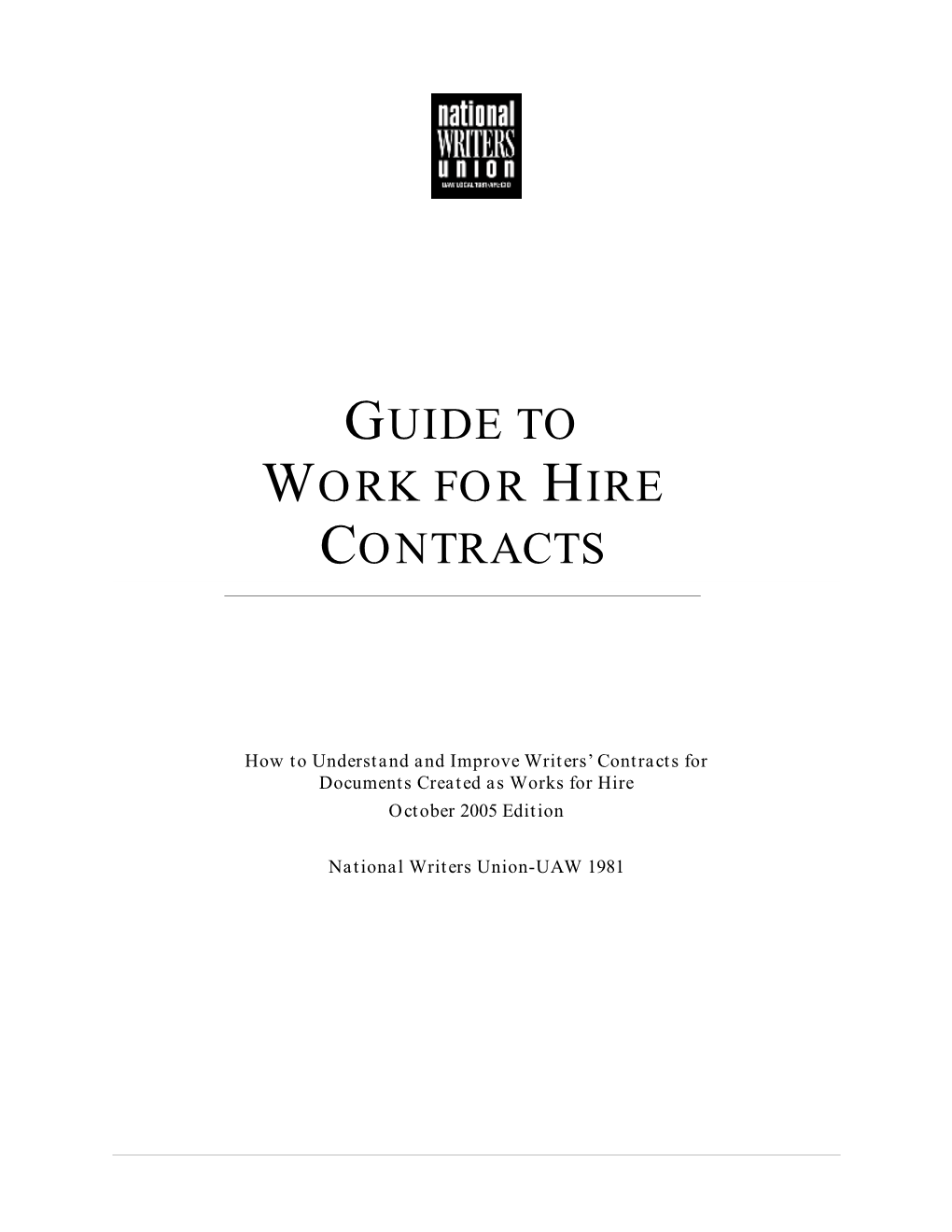 Guide to Work for Hire Contracts