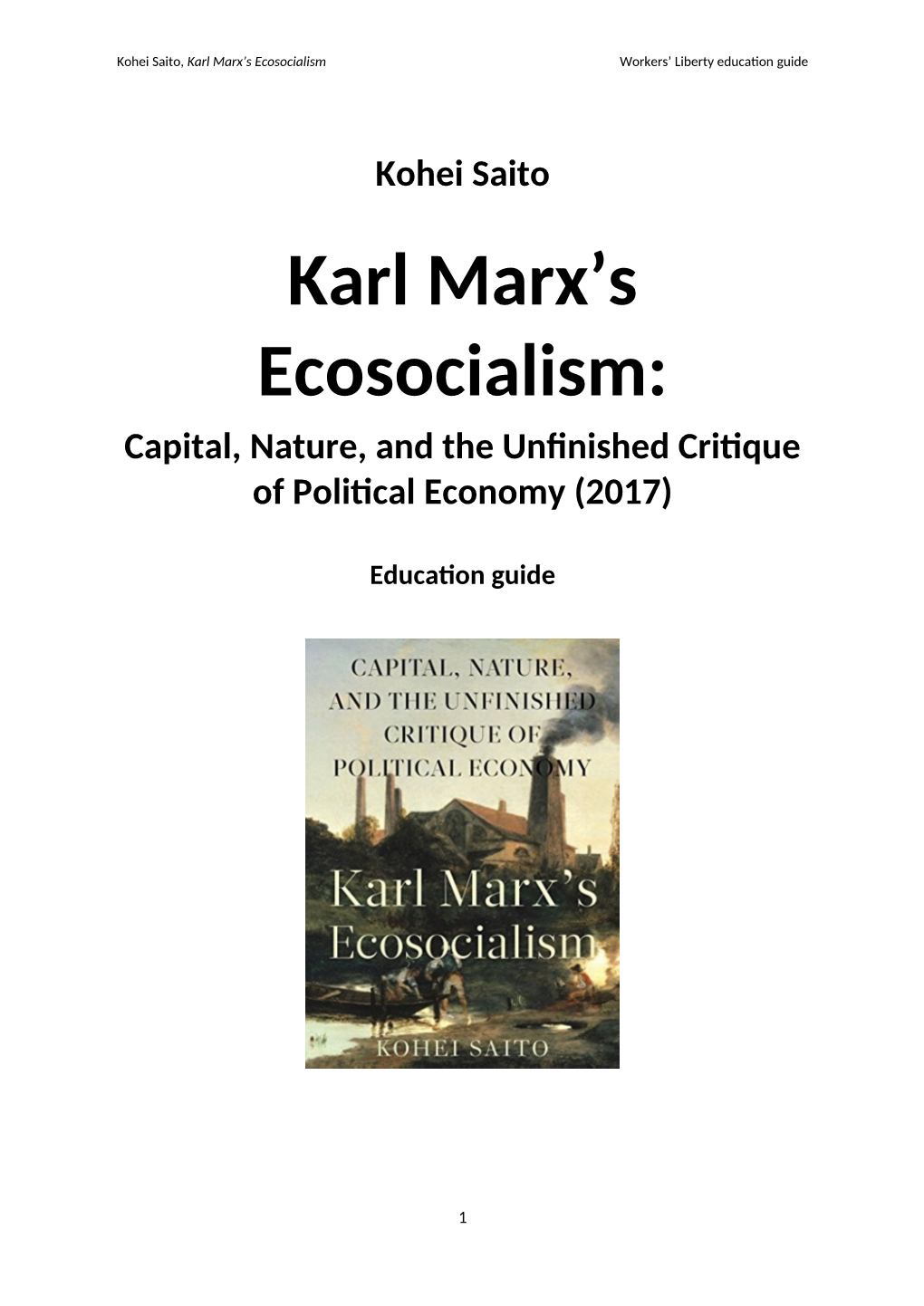 Karl Marx's Ecosocialism