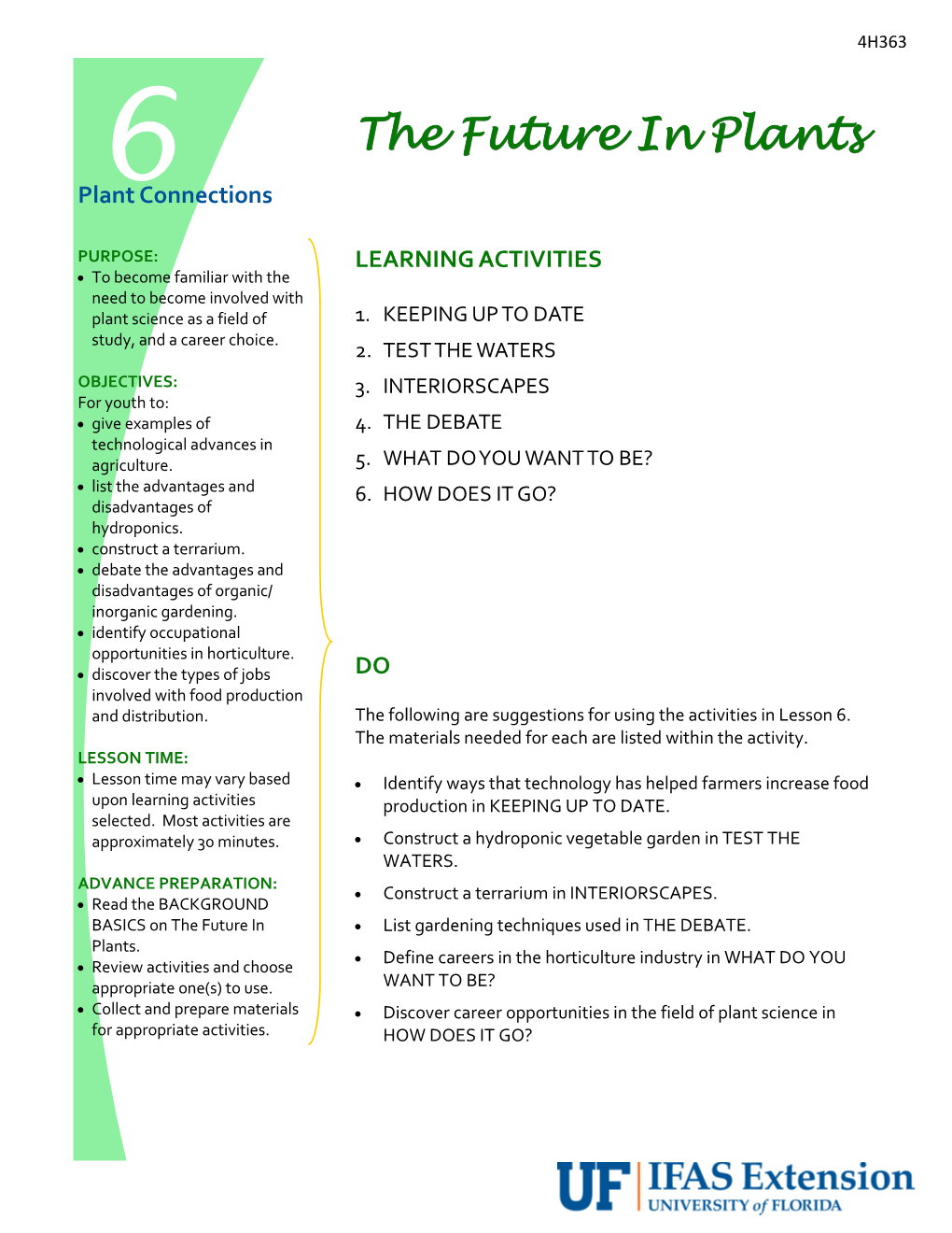 The Future in Plants Plant6 Connections