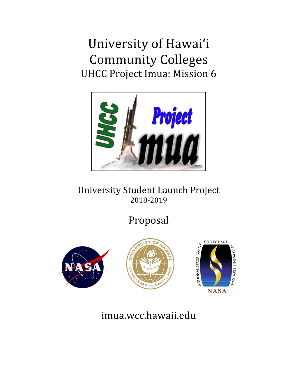 University Student Launch Project Proposal