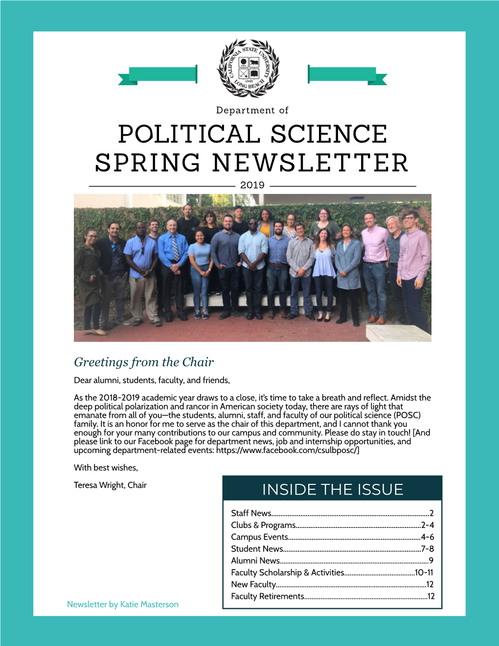 Political Science Spring Newsletter 2019