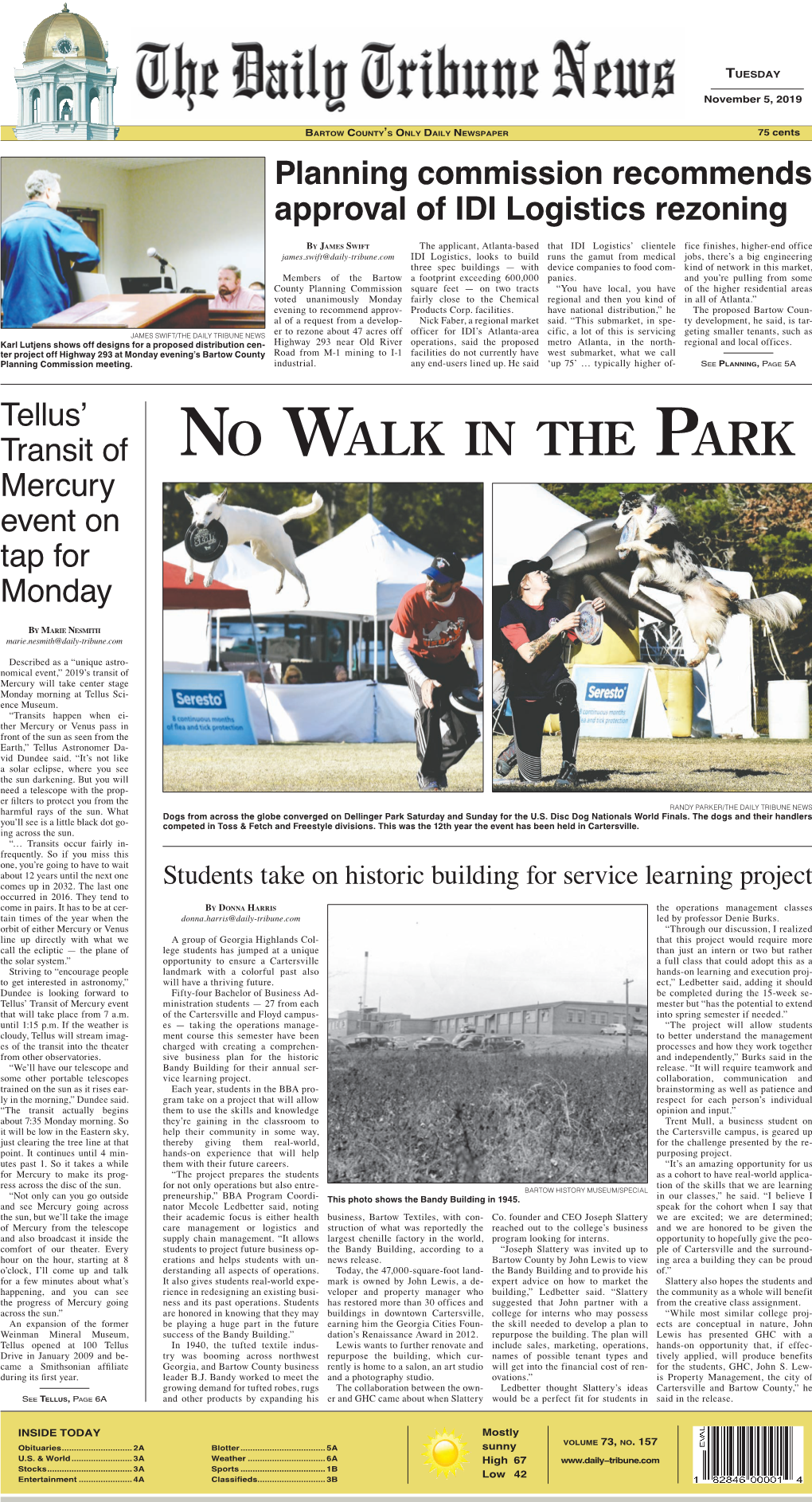 NO WALK in the PARK Mercury Event on Tap for Monday