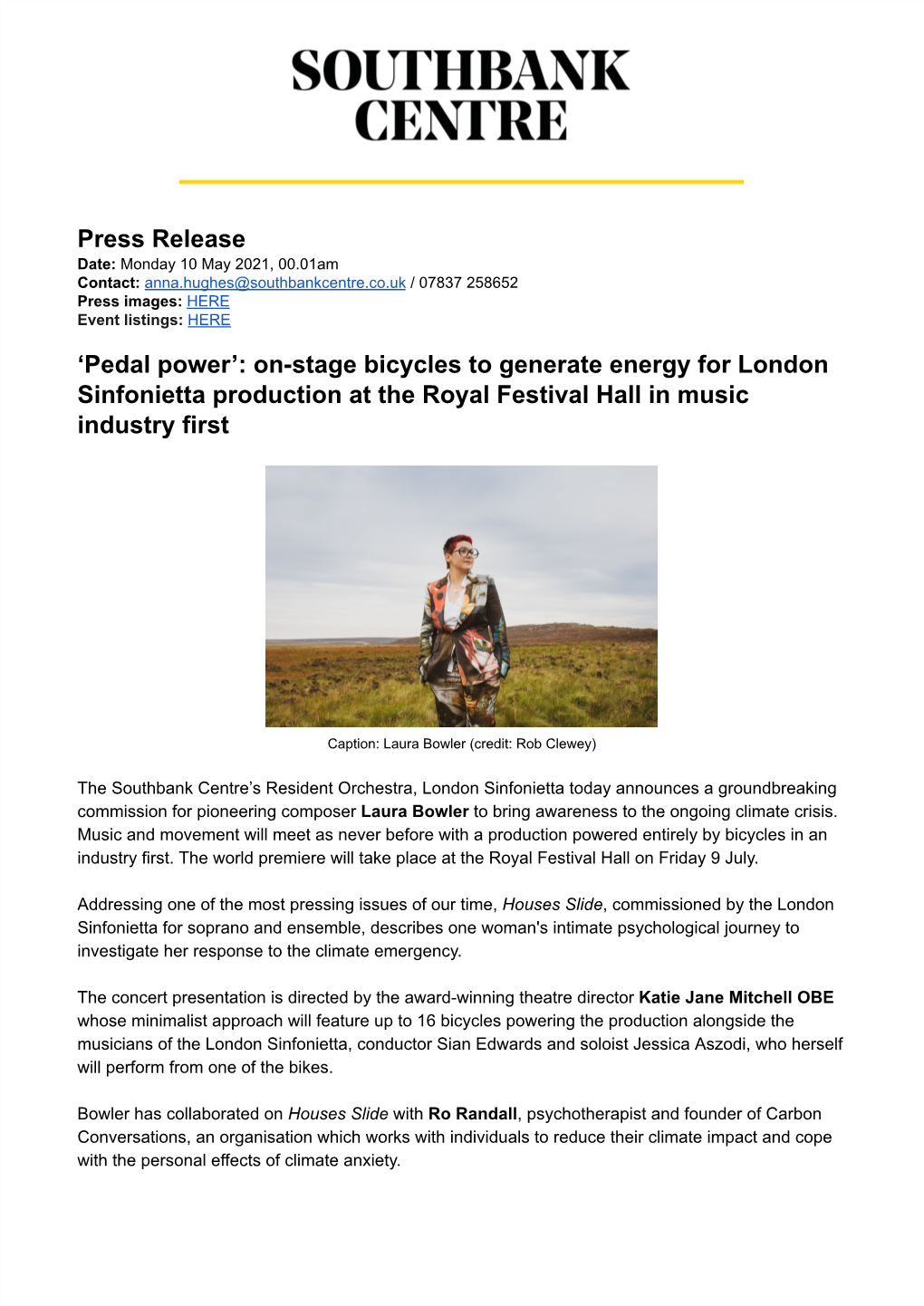 'Pedal Power': On-Stage Bicycles to Generate Energy for London