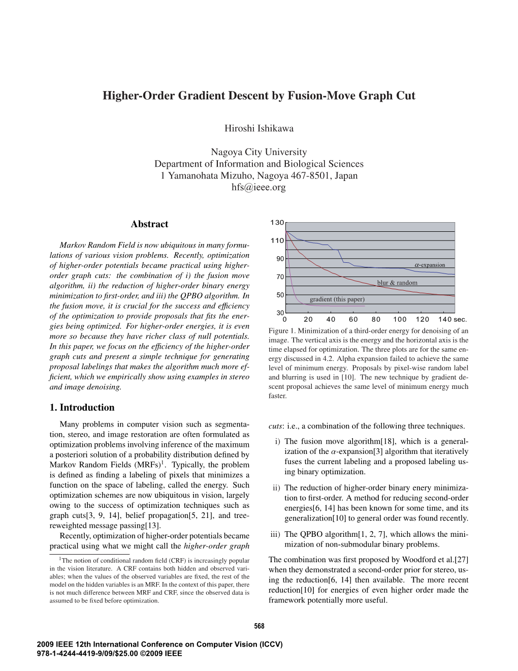 Higher-Order Gradient Descent by Fusion-Move Graph Cut