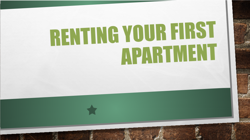 Renting Your First Apartment