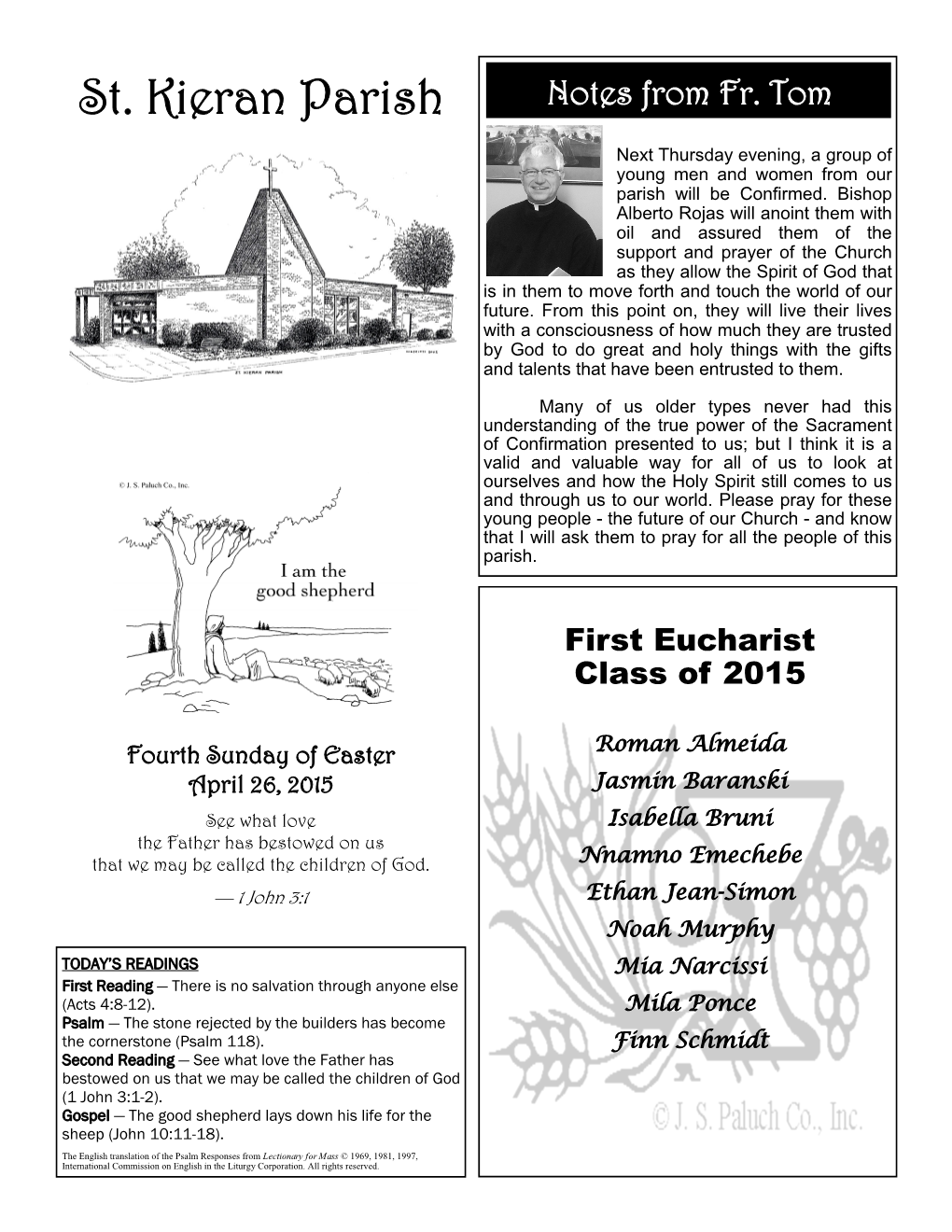 St. Kieran Parish Notes from Fr