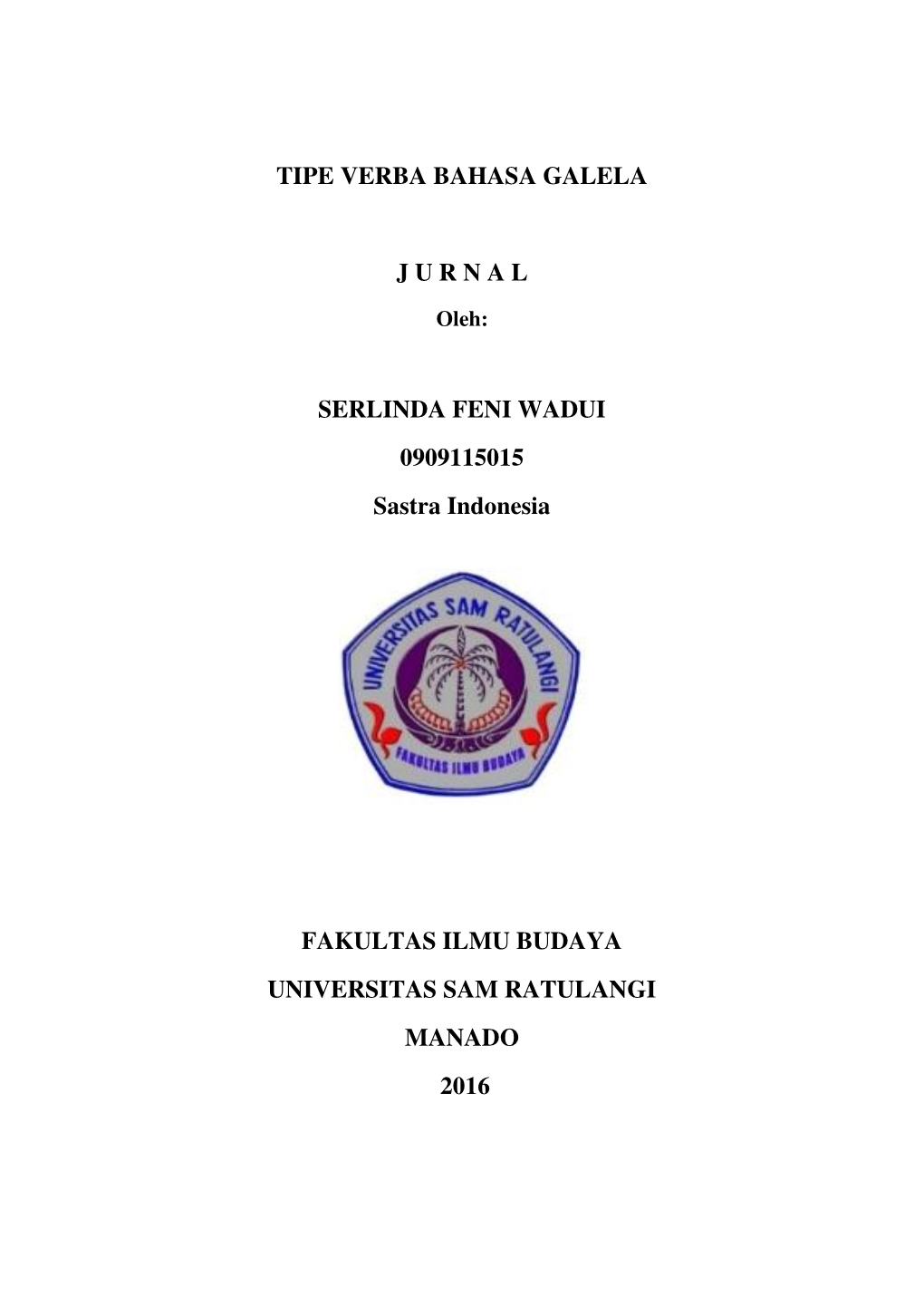 Tipe Verba Bahasa Galela Jurnal