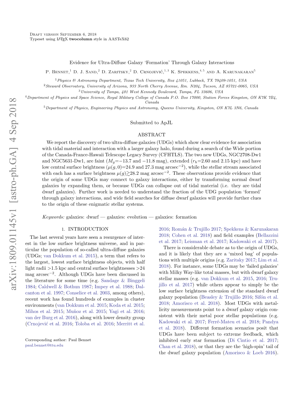 Evidence for Ultra-Diffuse Galaxyformation'through Galaxy