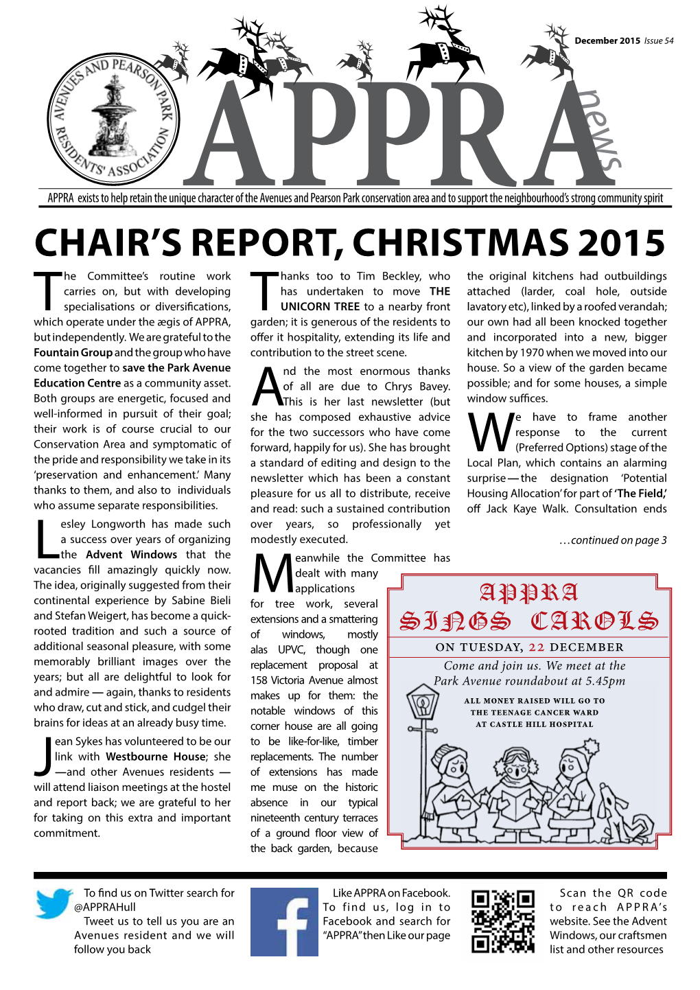 Chair's Report, Christmas 2015