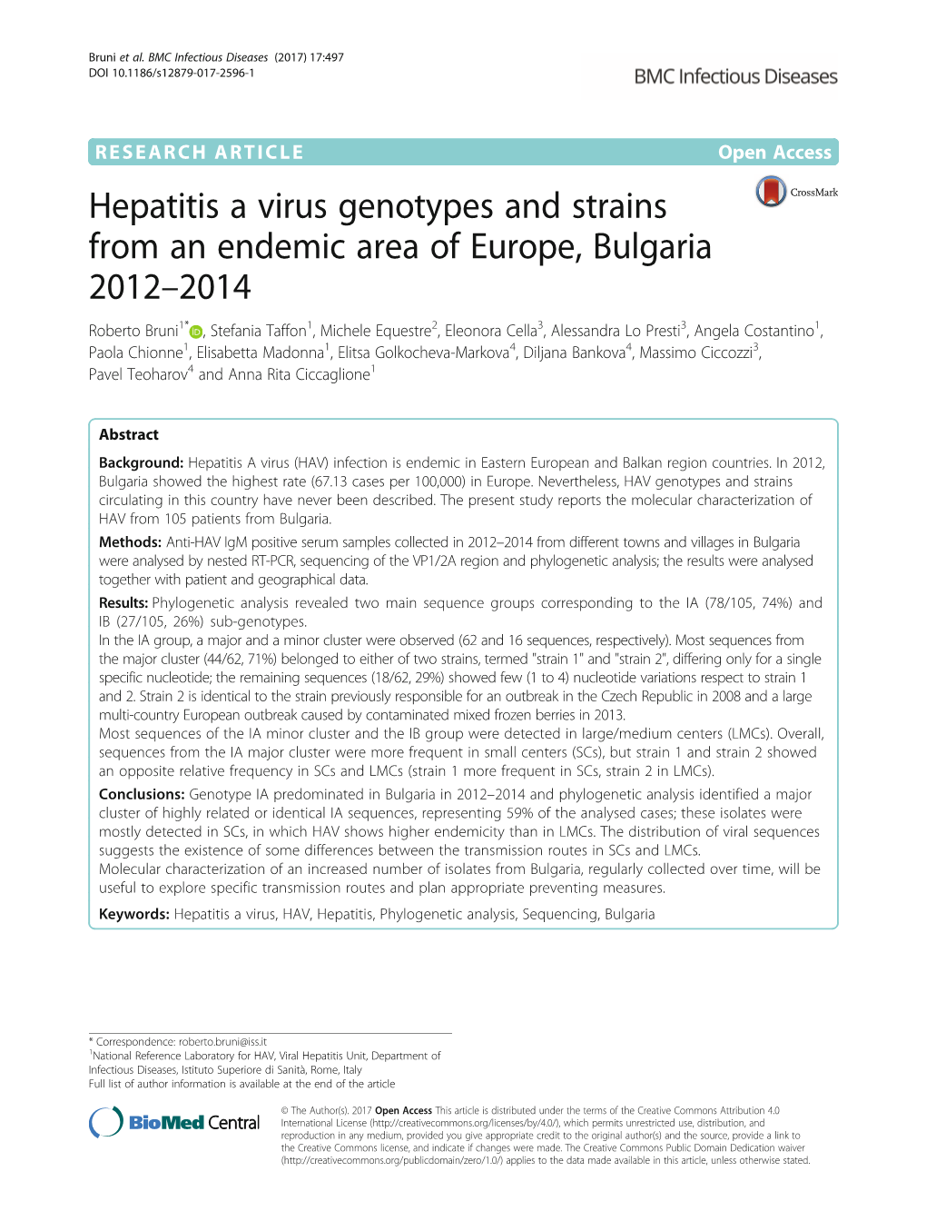 Viewed and This Is the First Study Describing the HAV Genotypes and Edited the Draft