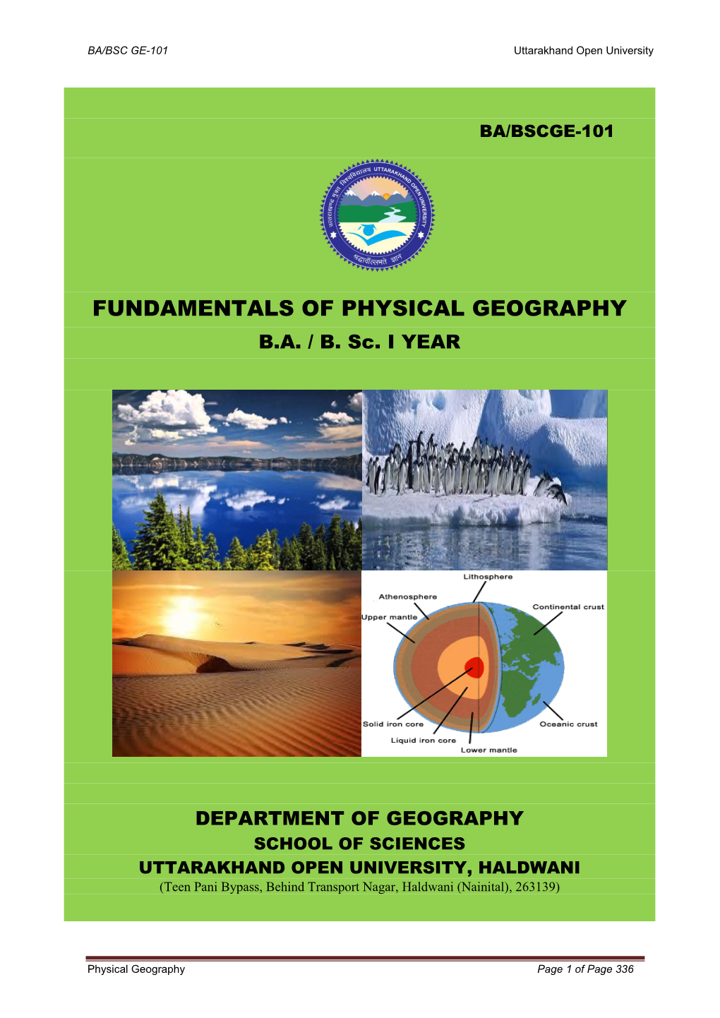 Fundamentals of Physical Geography B.A