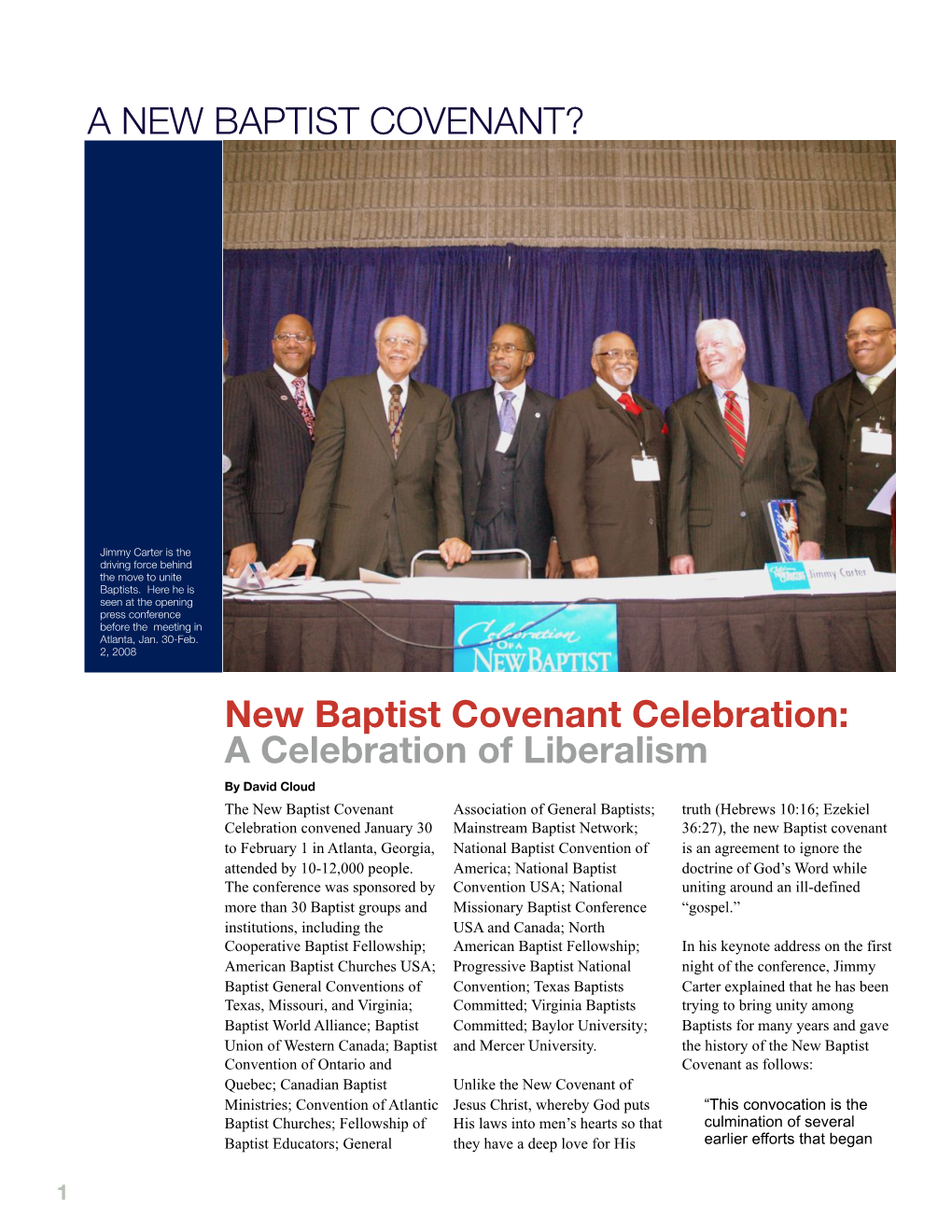 A New Baptist Covenant?