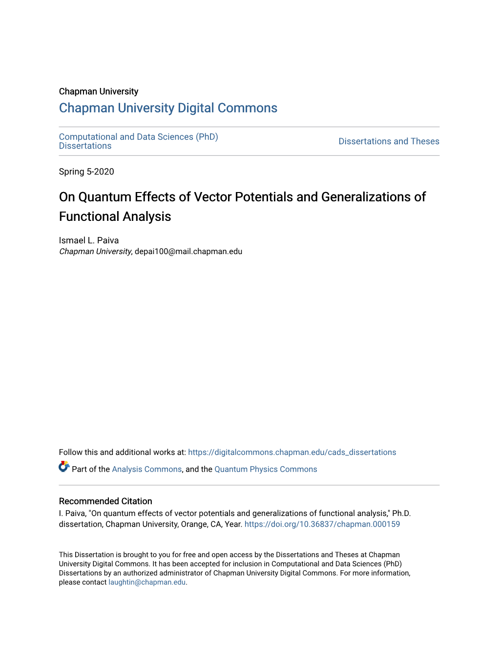 On Quantum Effects of Vector Potentials and Generalizations of Functional Analysis