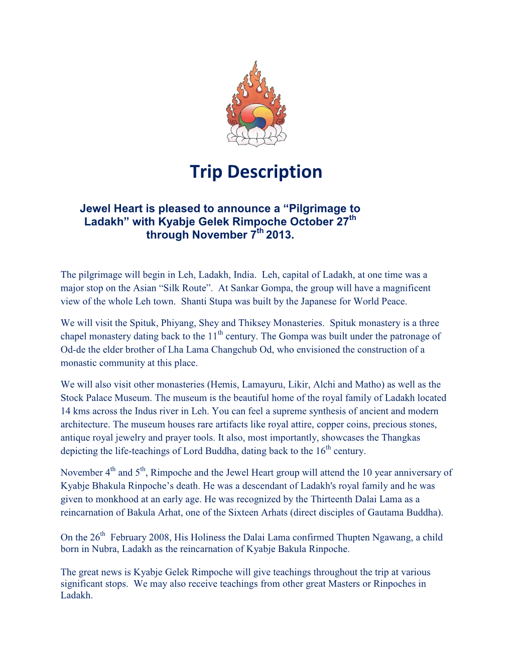 Trip Description