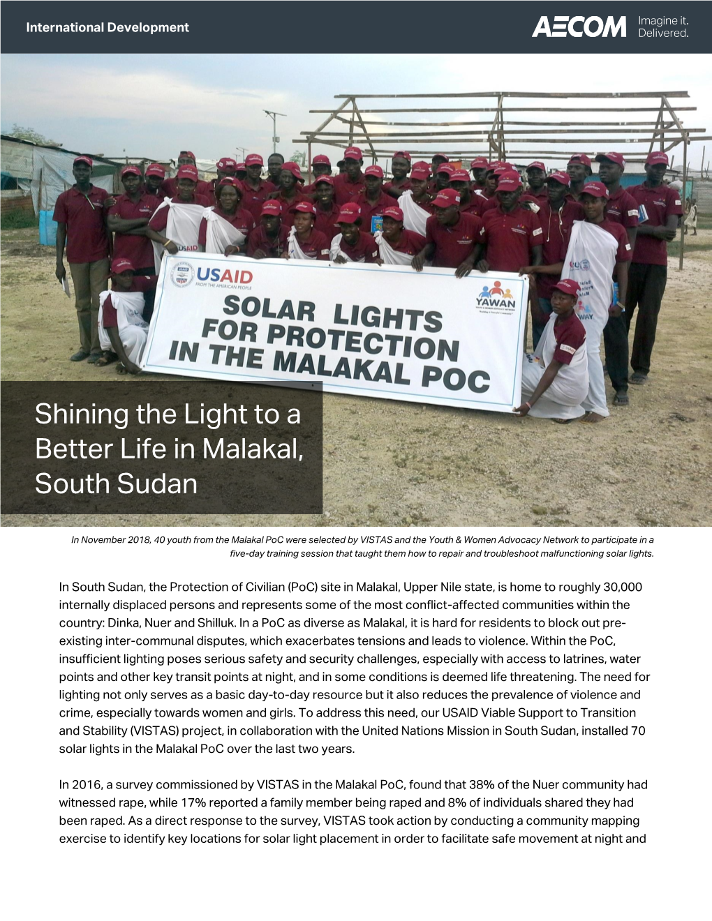 Shining the Light to a Better Life in Malakal, South Sudan