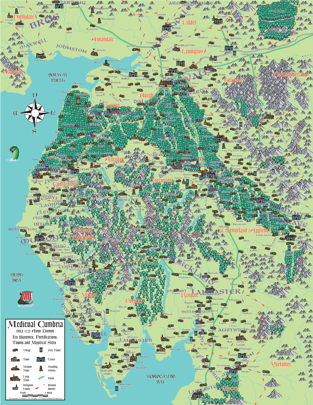 Map of Cumbria