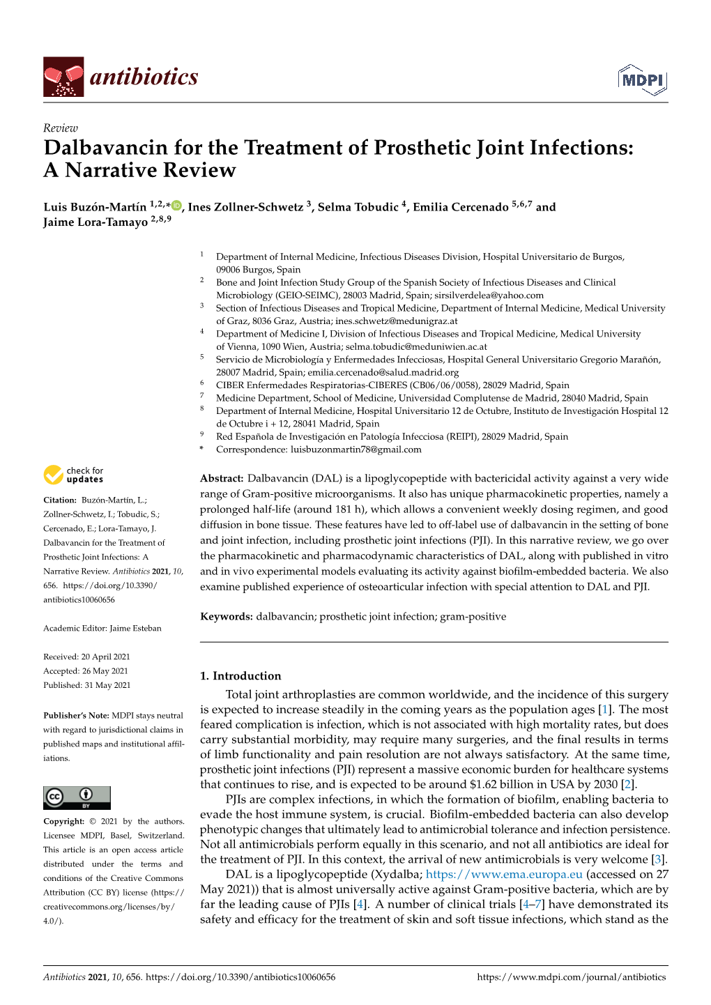 Dalbavancin for the Treatment of Prosthetic Joint Infections: a Narrative Review