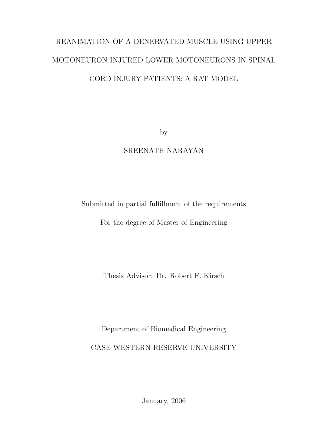 Reanimation of a Denervated Muscle Using Upper