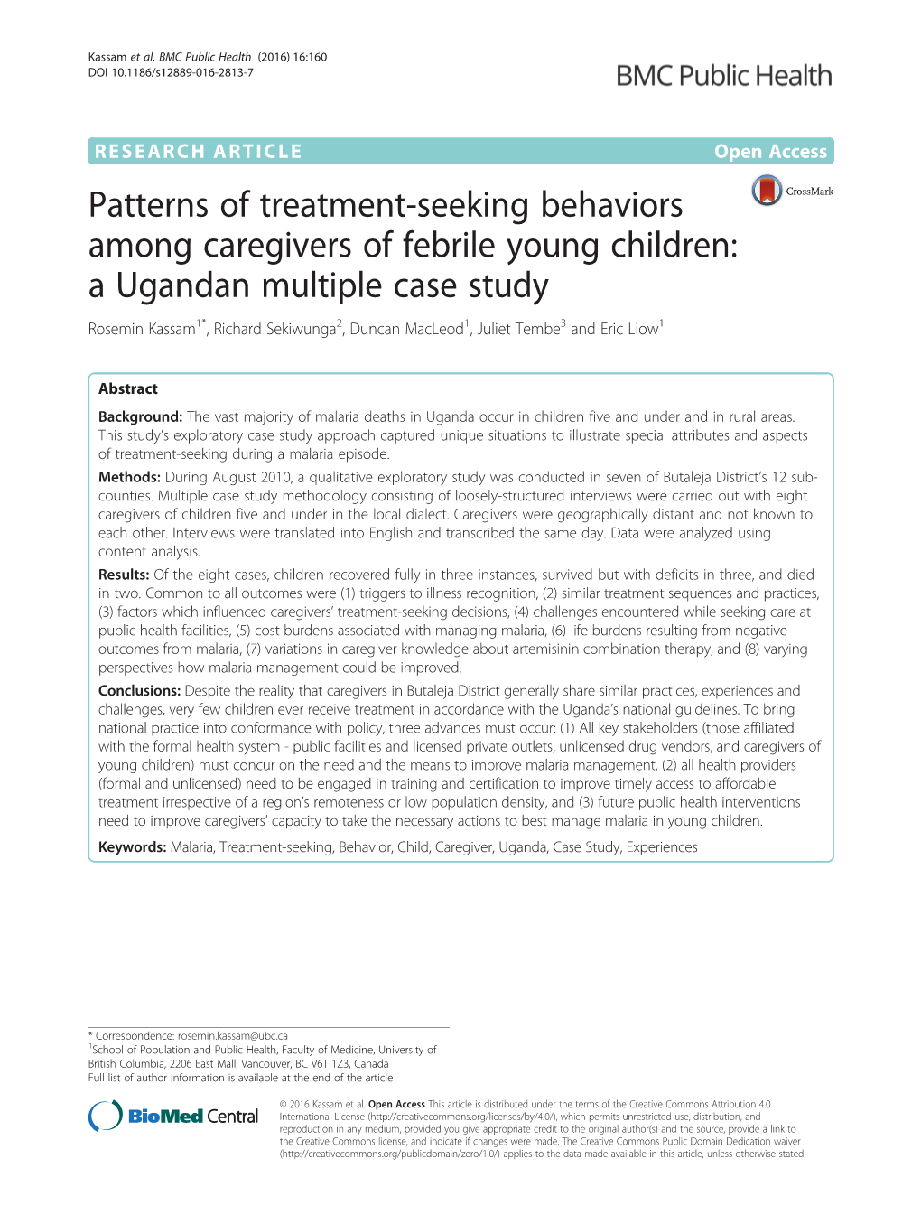 Patterns of Treatment-Seeking Behaviors Among