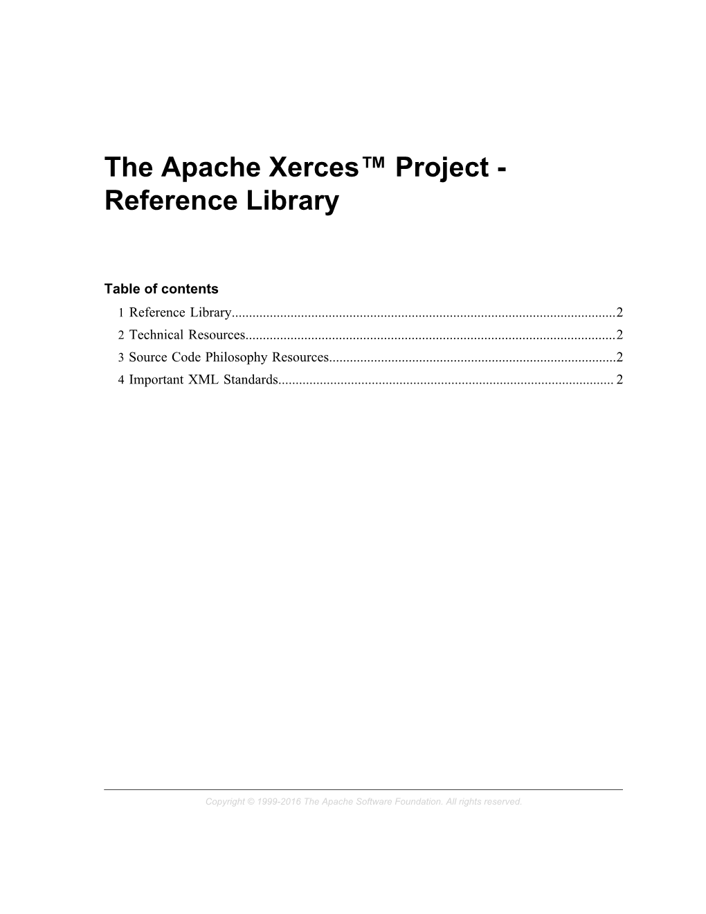 The Apache Xerces™ Project - Reference Library
