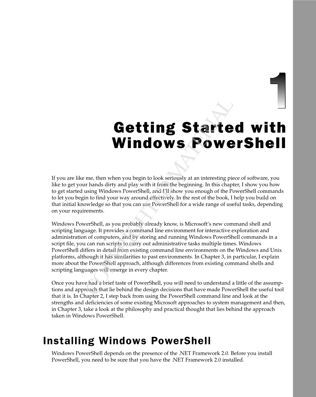 Installing Windows Powershell Windows Powershell Depends on the Presence of the .NET Framework 2.0