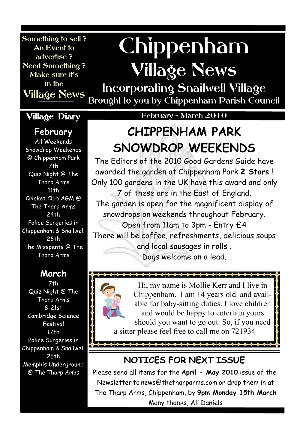 Chippenham & Snailwell News Feb-Mar10