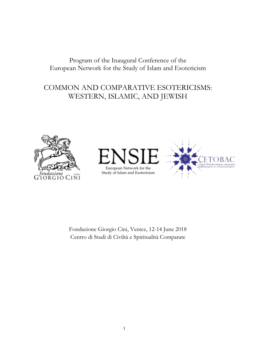 ENSIE Conference Final Program