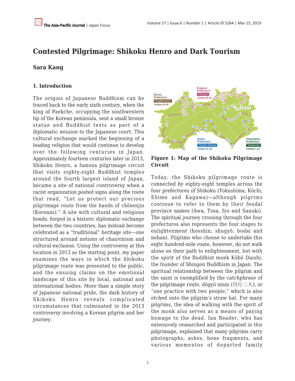 Contested Pilgrimage: Shikoku Henro and Dark Tourism