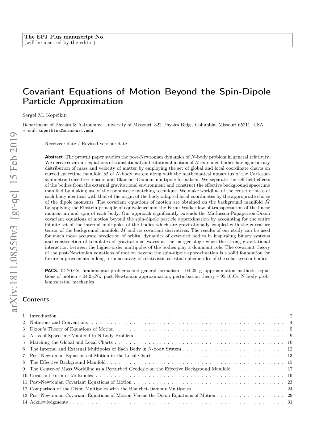 Covariant Equations of Motion Beyond the Spin-Dipole Particle Approximation