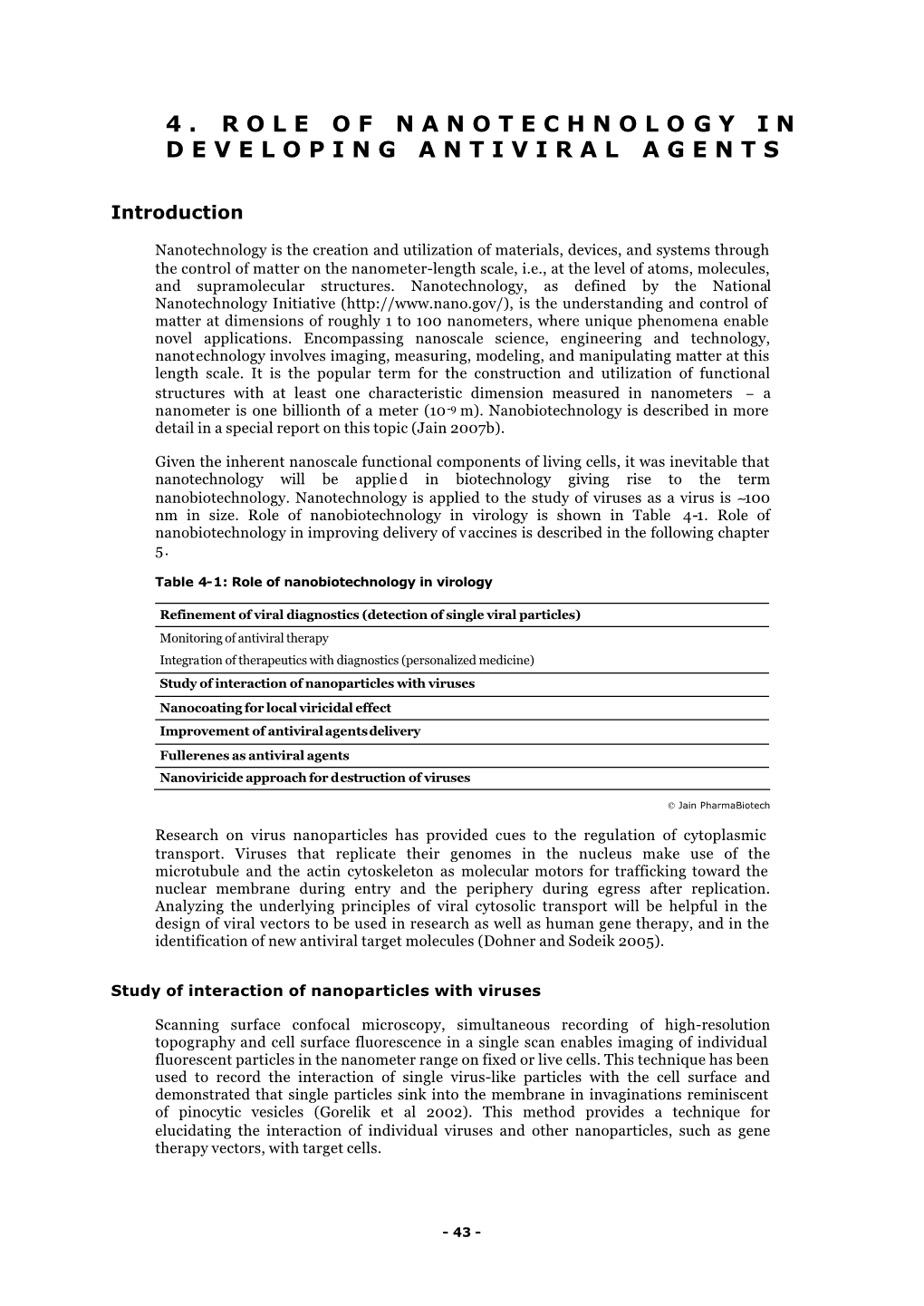 4 . Role of Nanotechnology in Developing Antiviral Agents