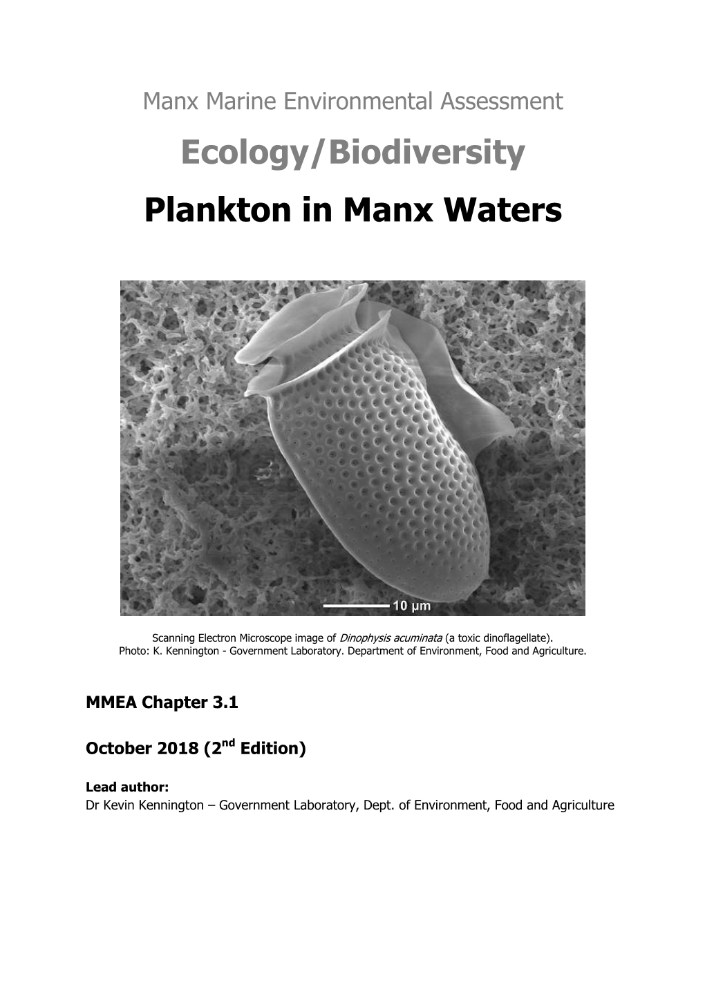 Ecology/Biodiversity Plankton in Manx Waters