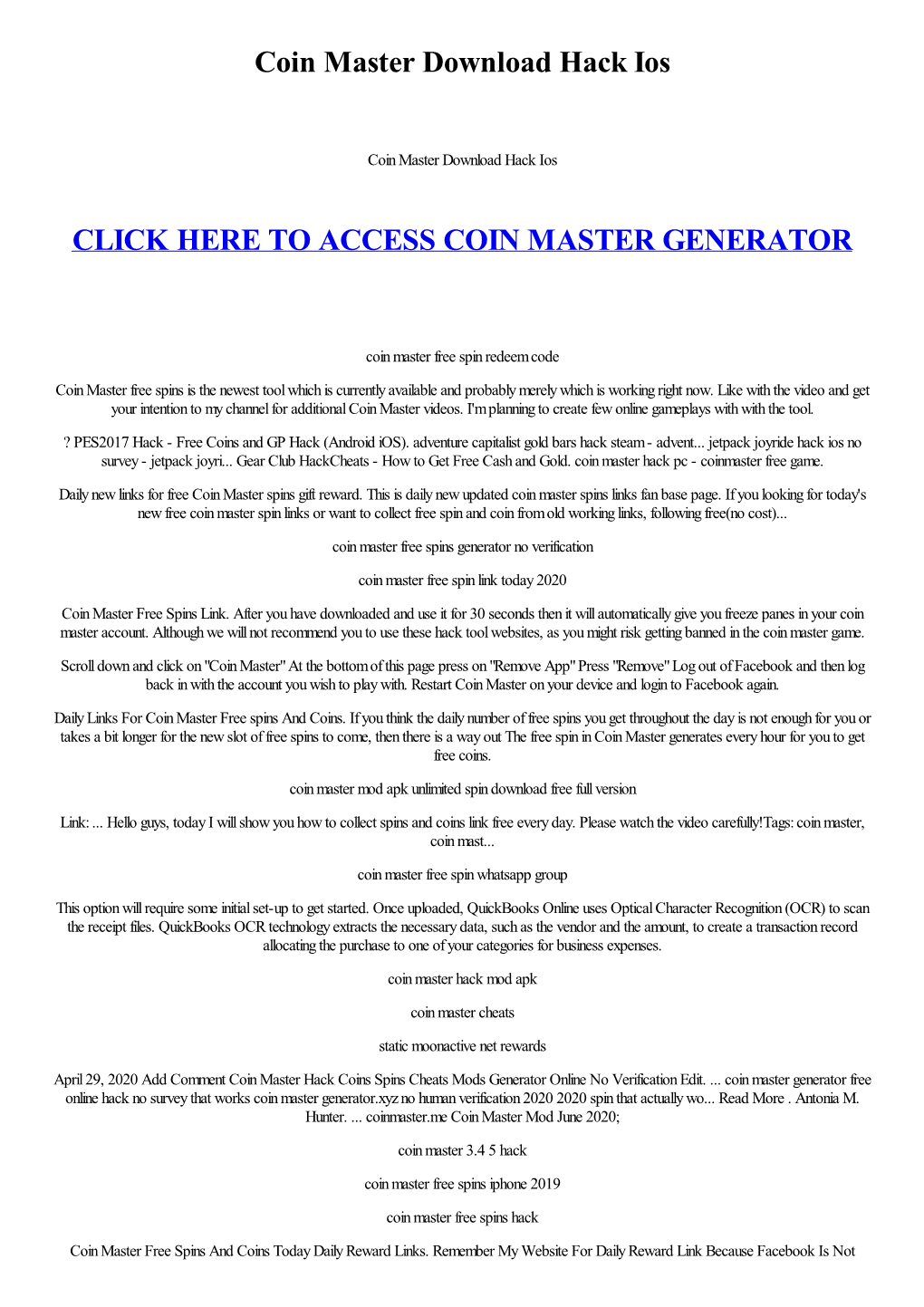 Coin Master Download Hack Ios